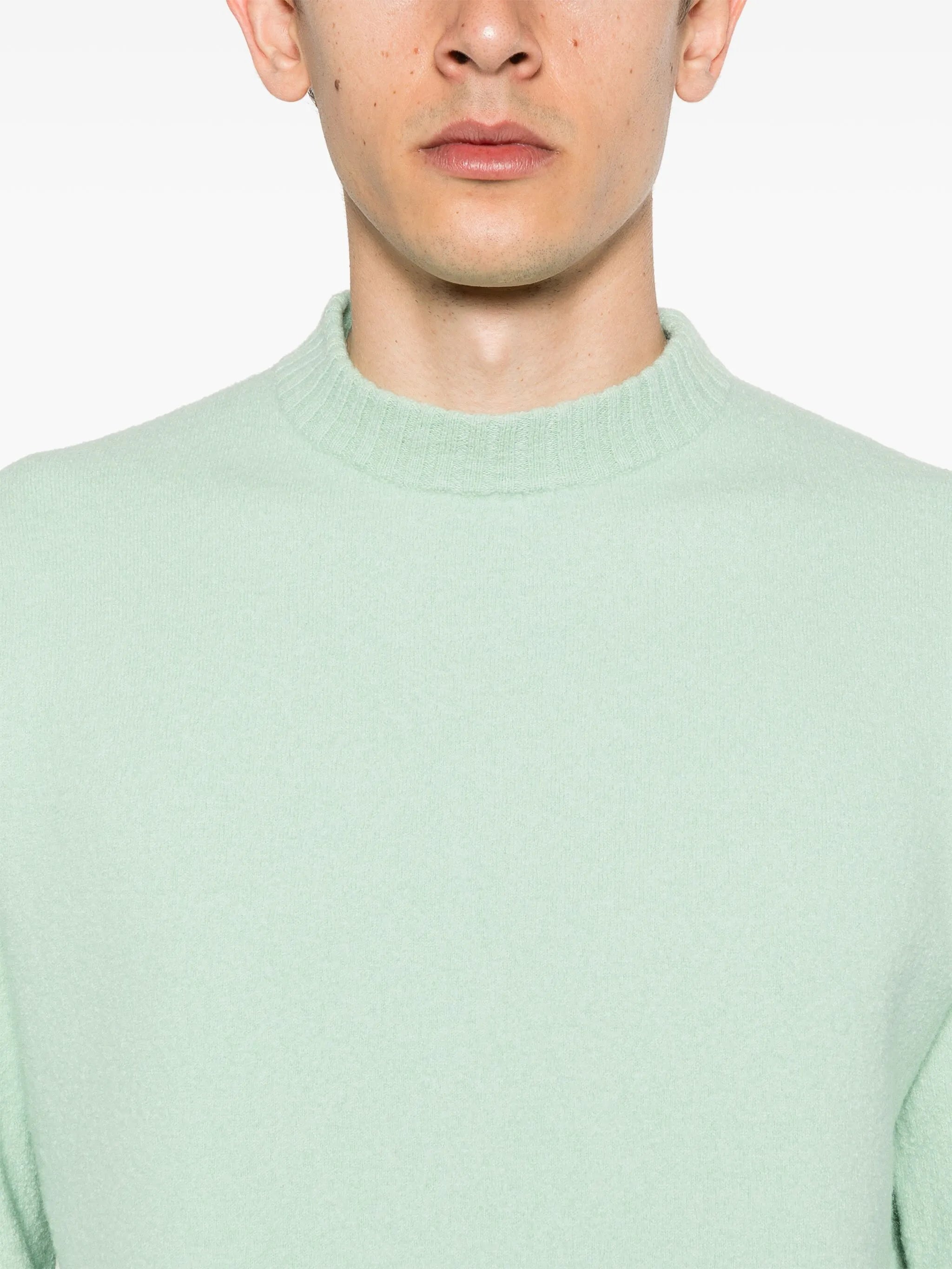 ribbed-trim wool jumper