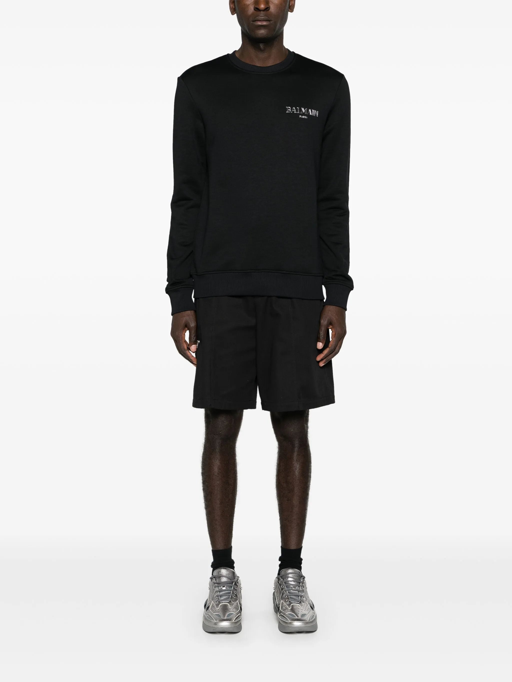 logo-appliqué crew-neck sweatshirt