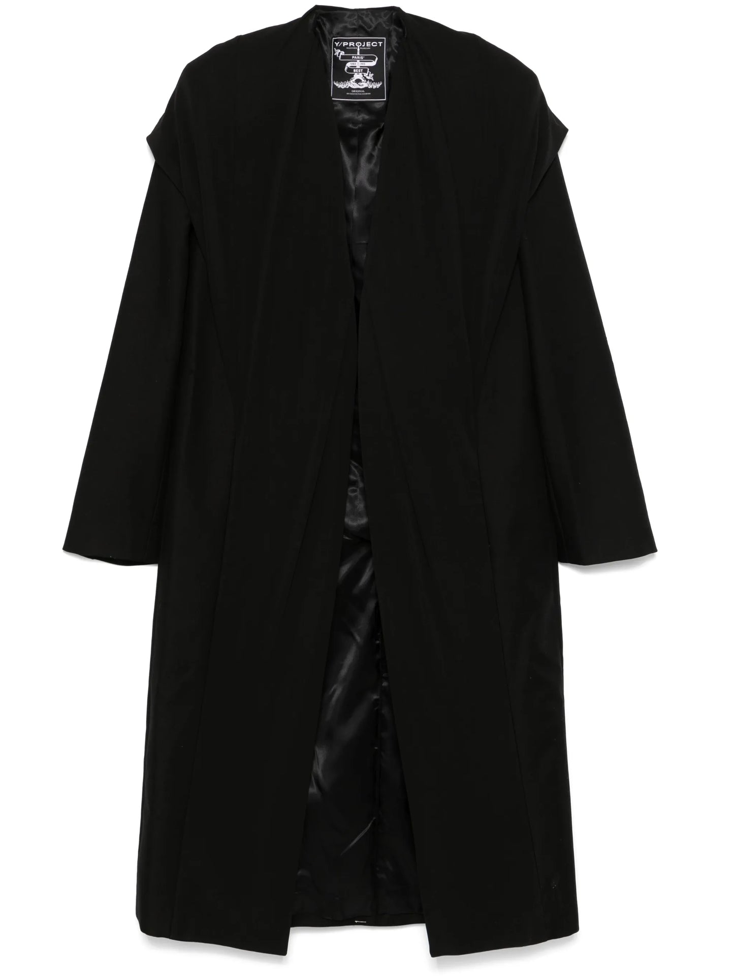 draped-detail coat