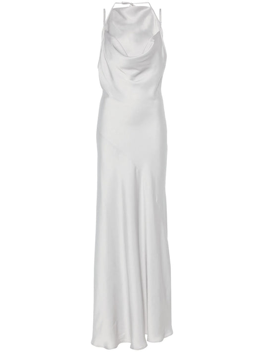 cowl-neck maxi dress