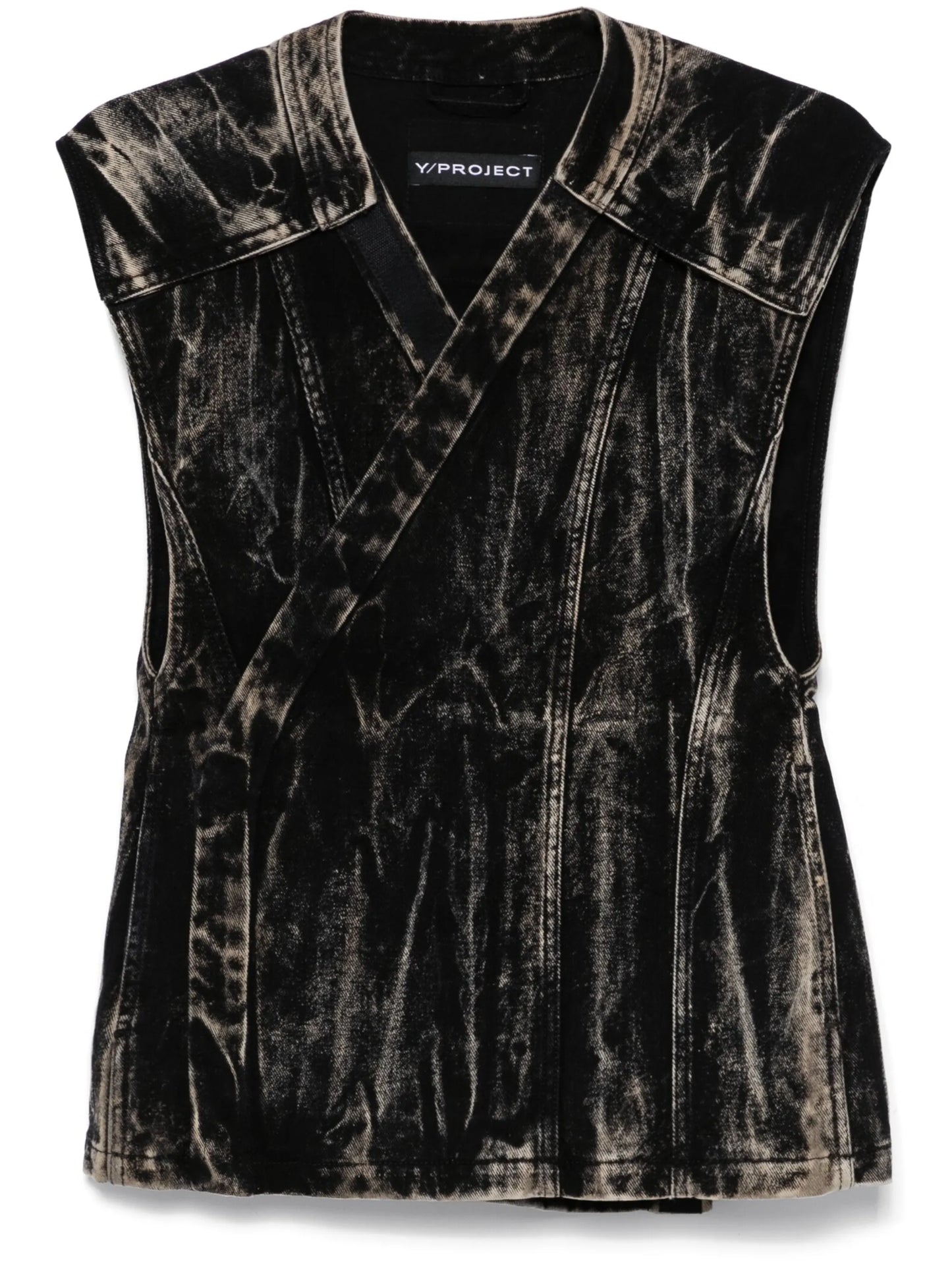 whiskering effect vest