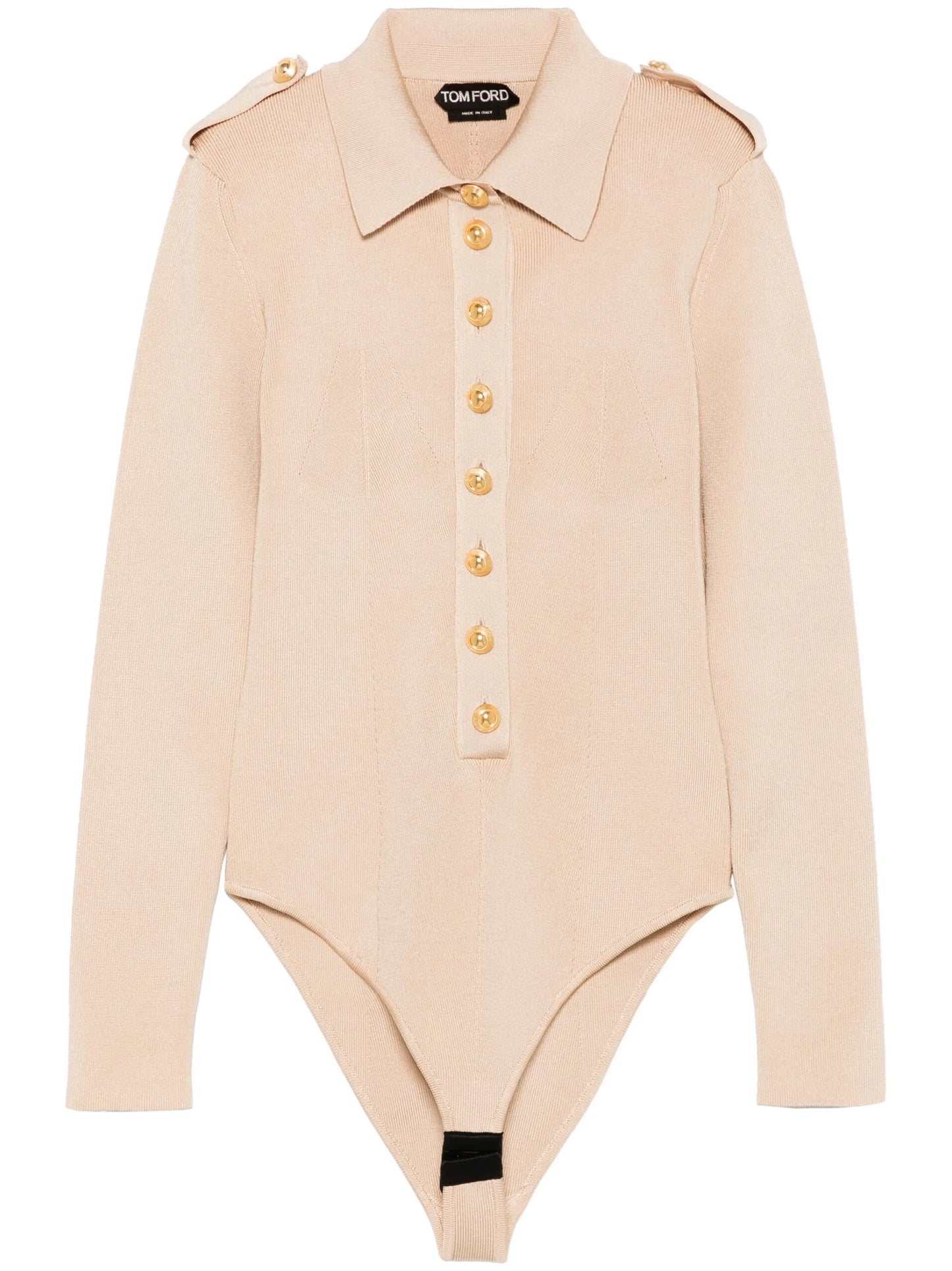 epaulette-detail ribbed bodysuit