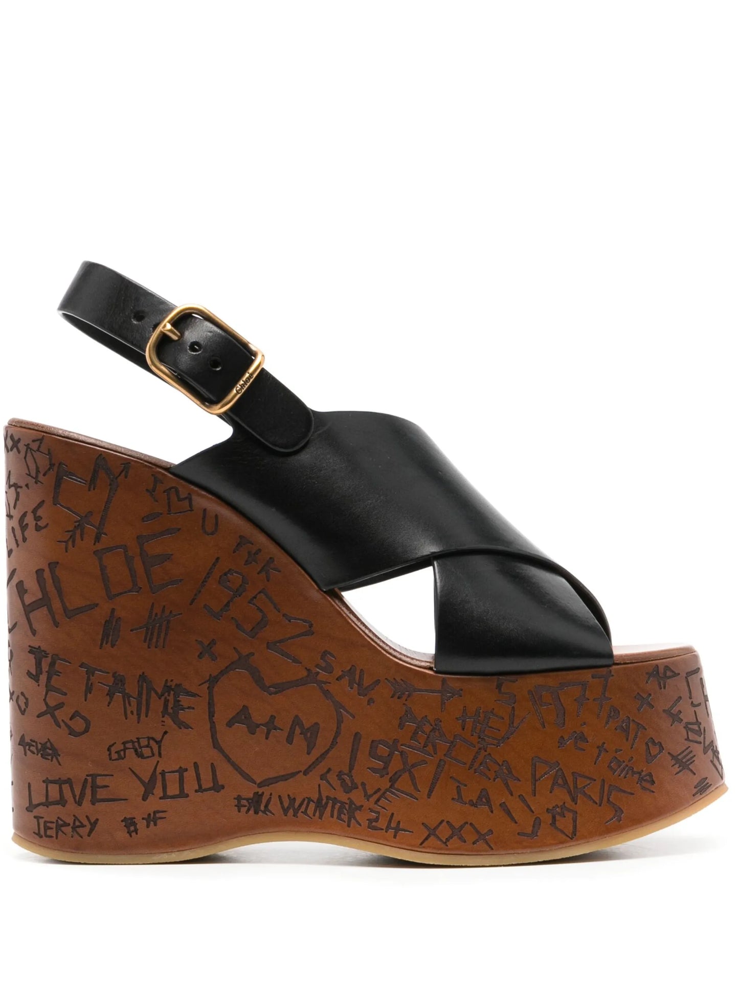 130mm Maxime wedge sandals