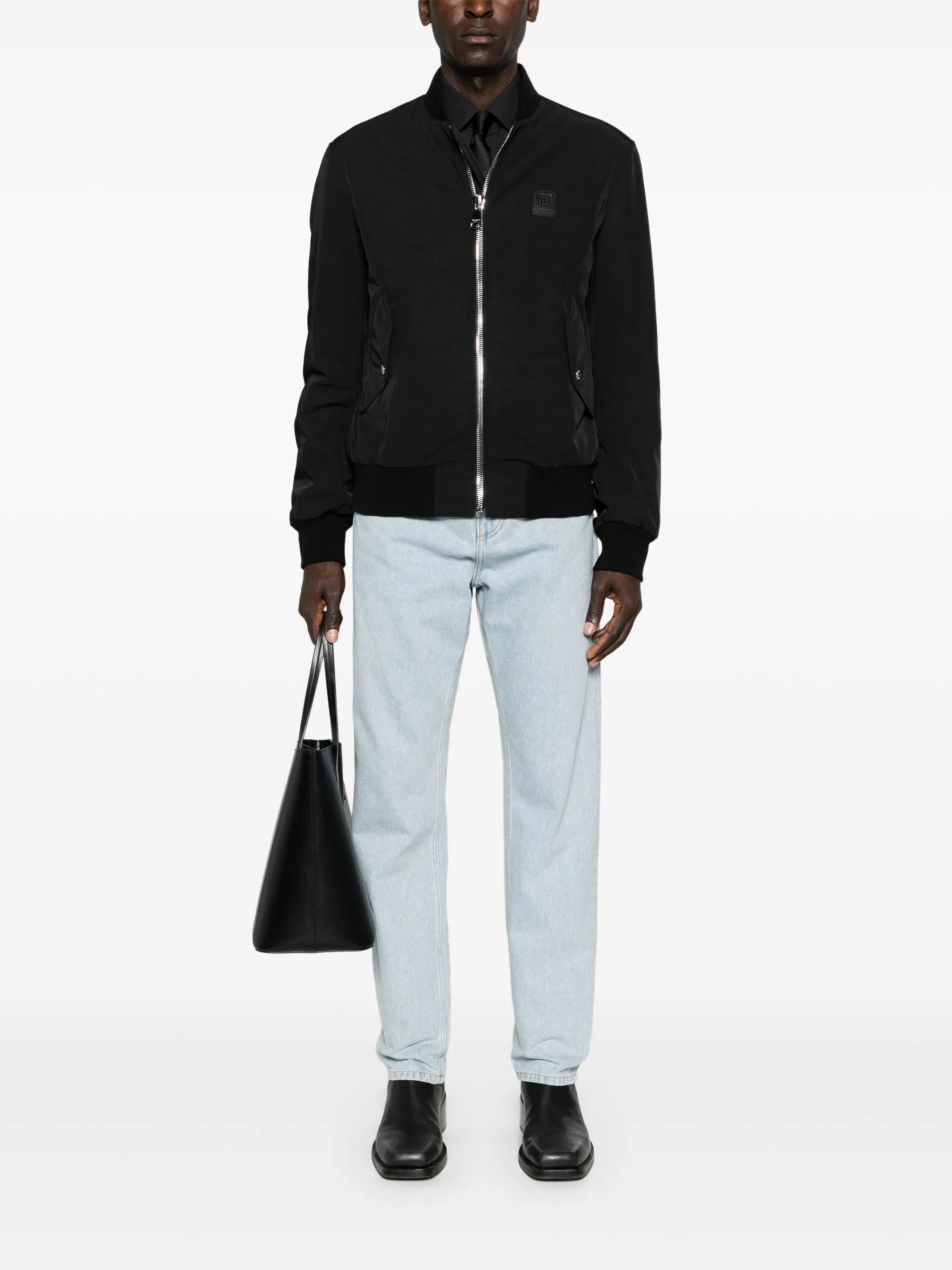 mid-rise straight jeans