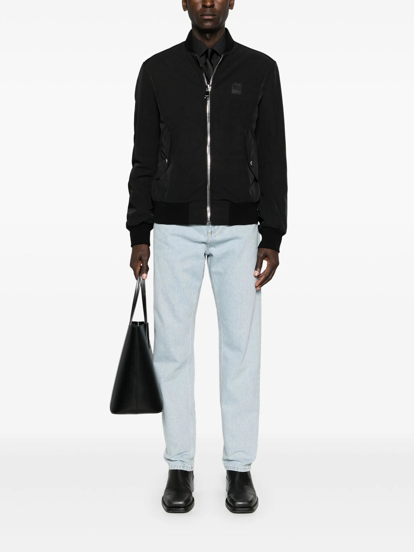 mid-rise straight jeans
