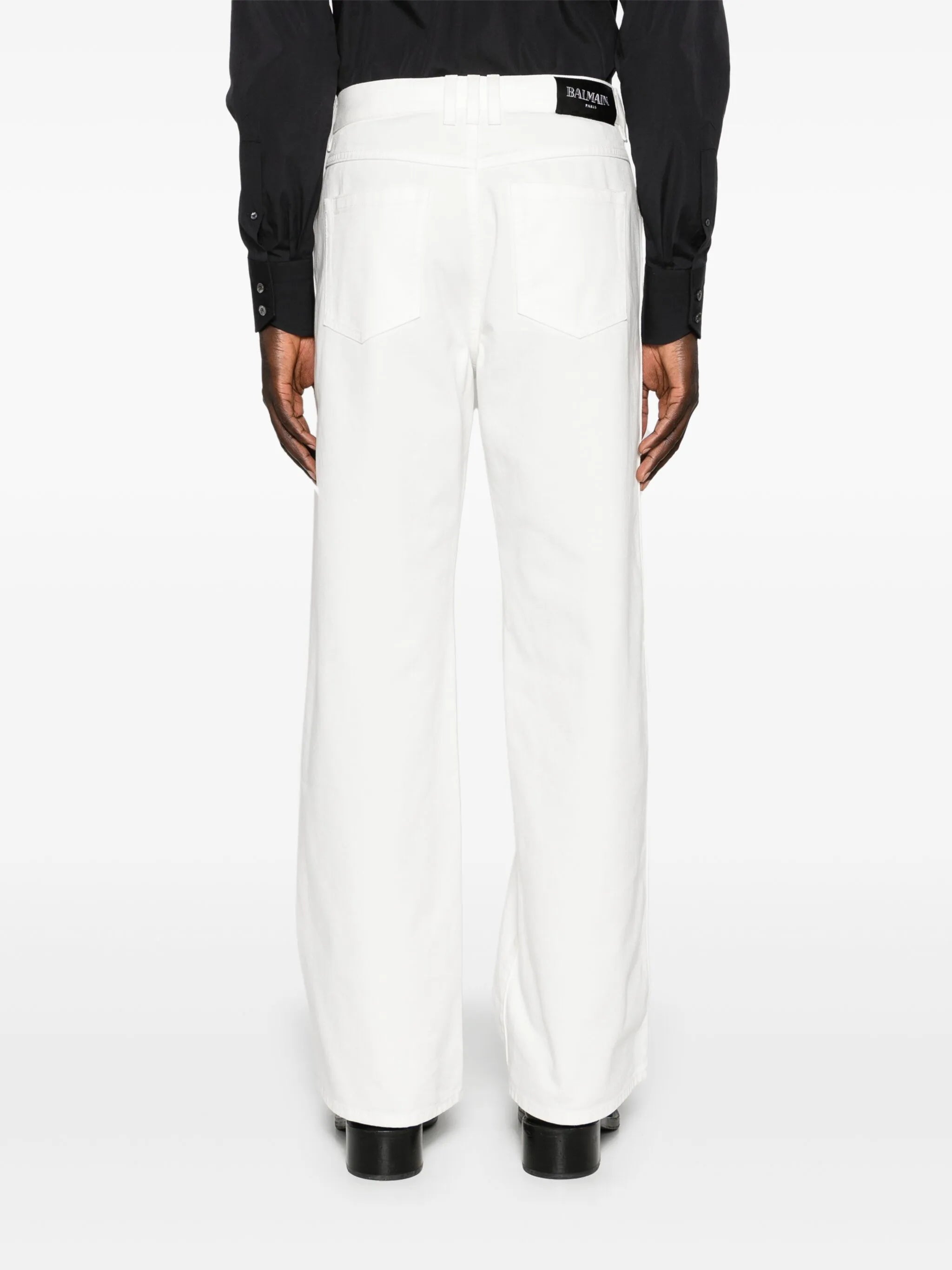 mid-rise straight jeans