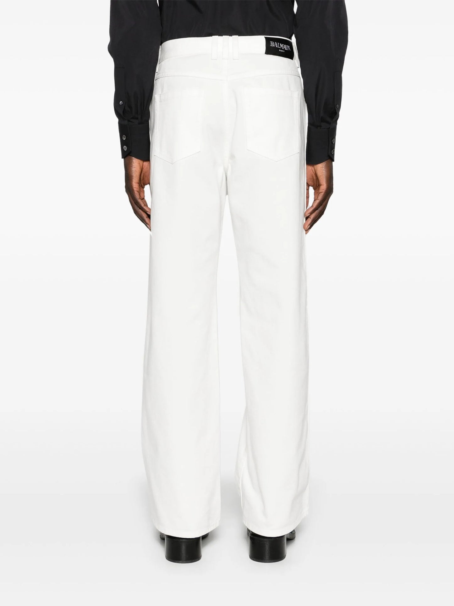 mid-rise straight jeans