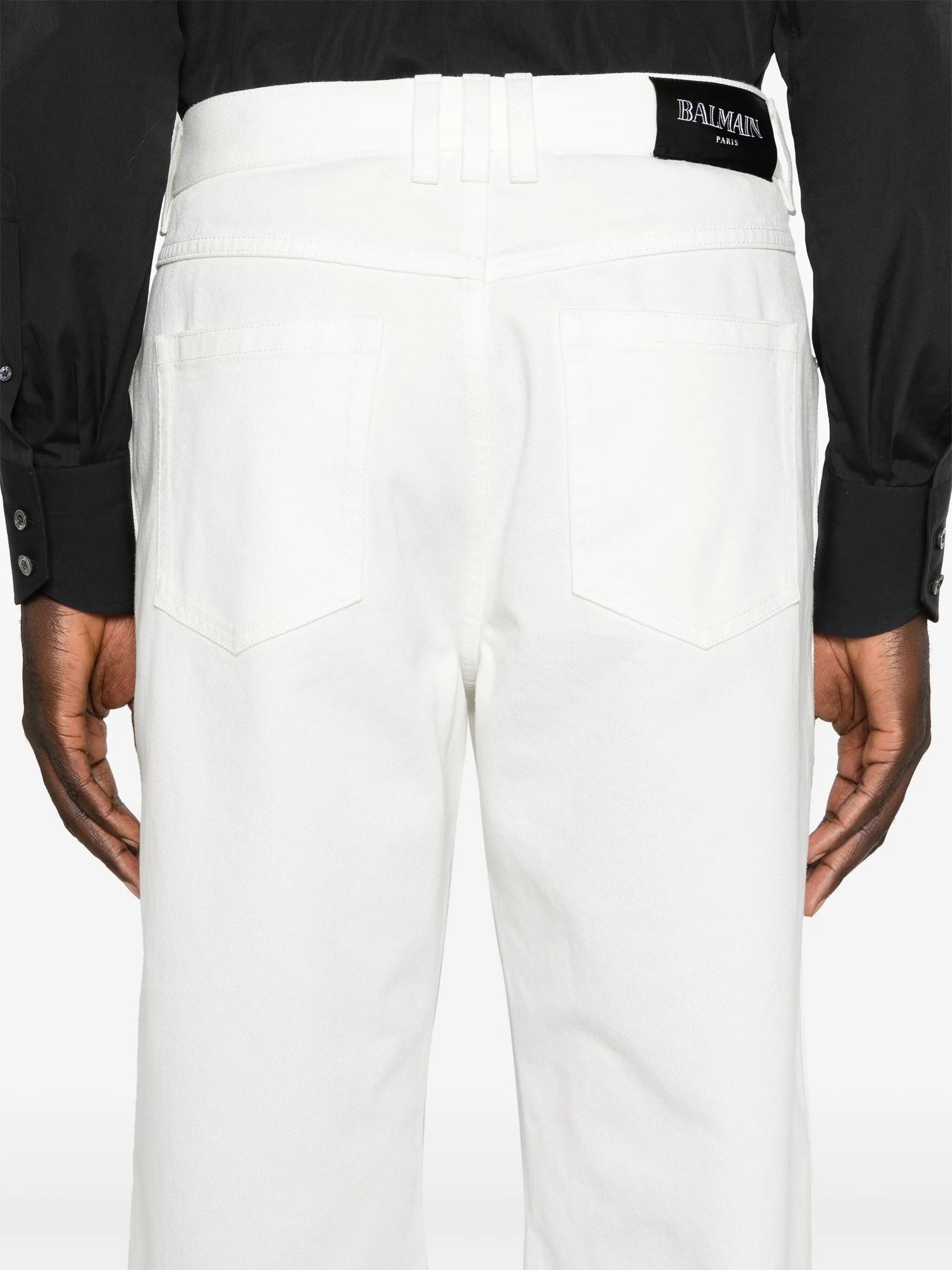 mid-rise straight jeans