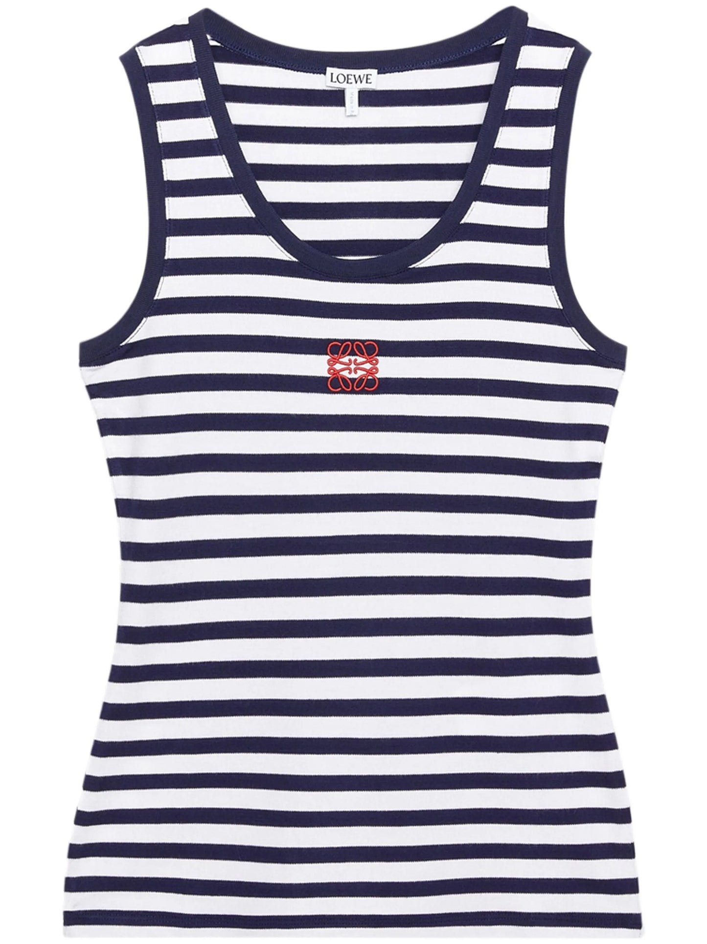 Bengal-stripe jersey tank top