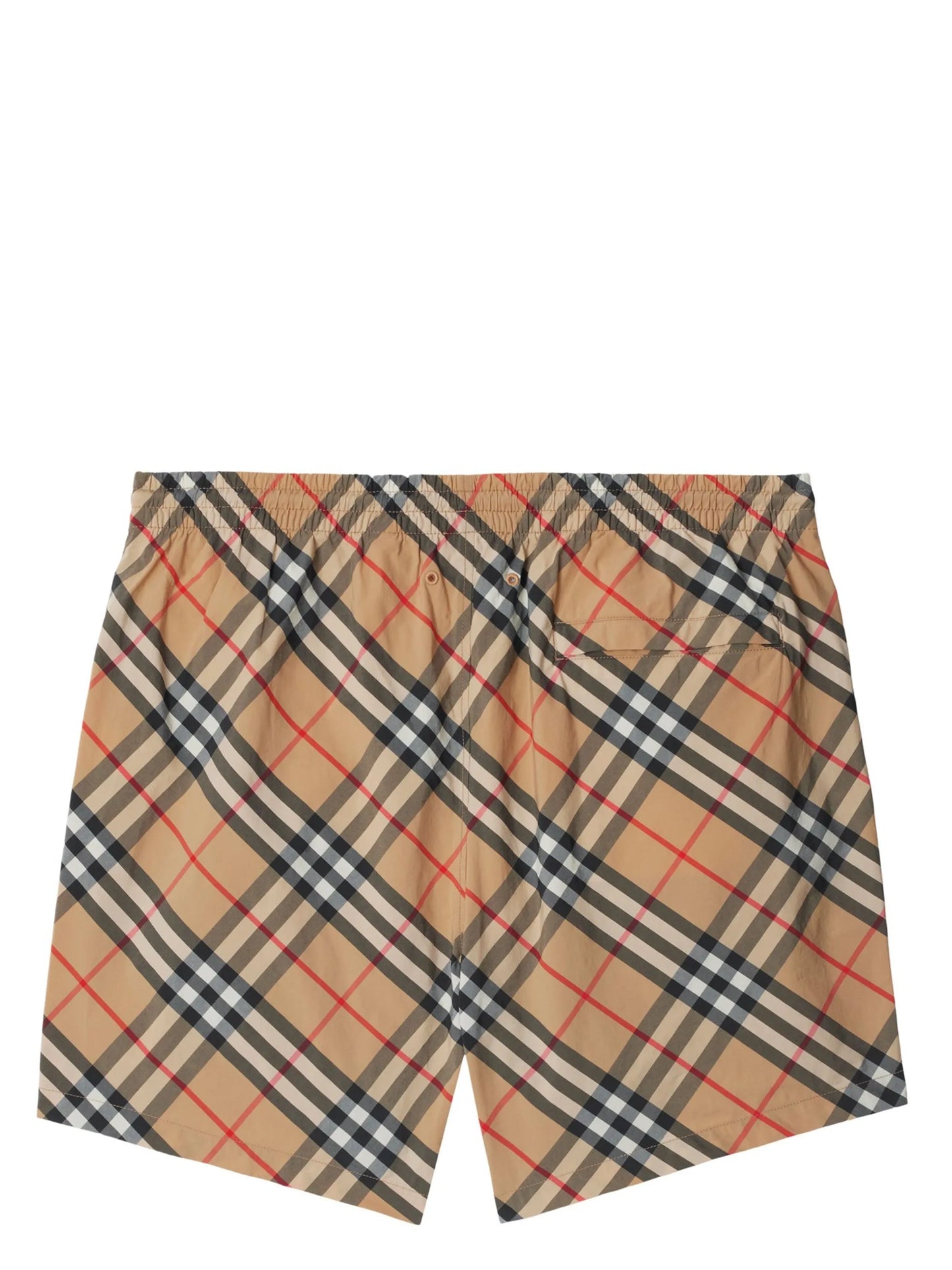 check-pattern swim shorts