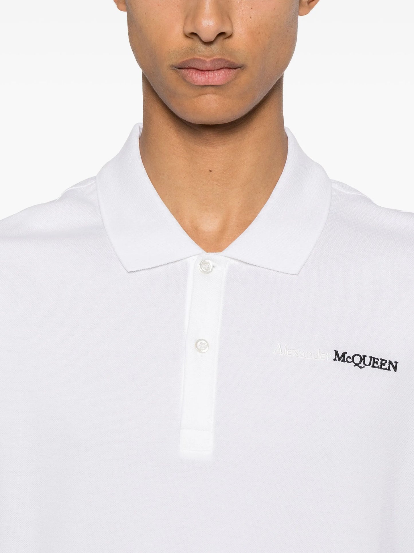 logo-embroidered cotton polo shirt
