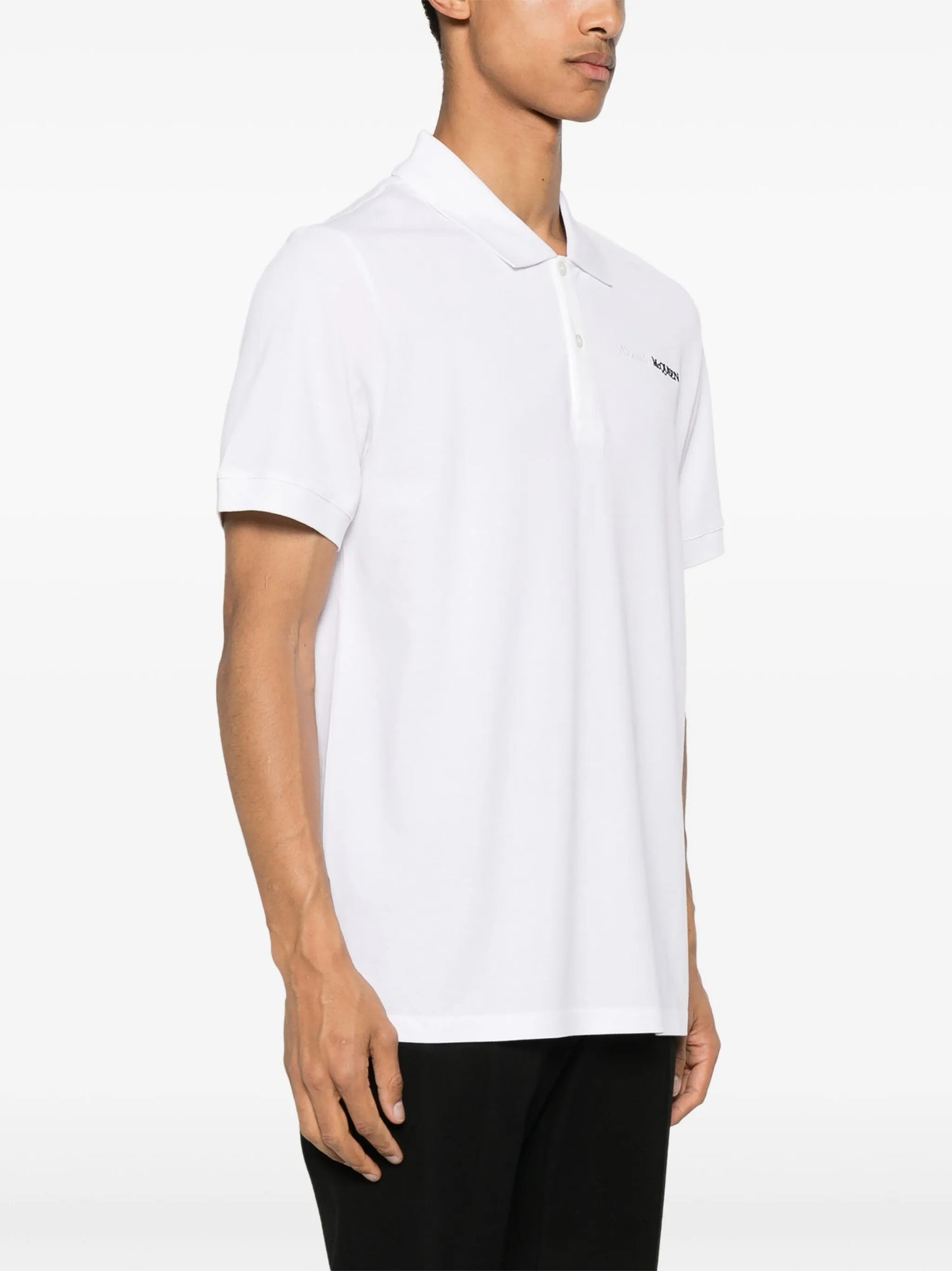 logo-embroidered cotton polo shirt