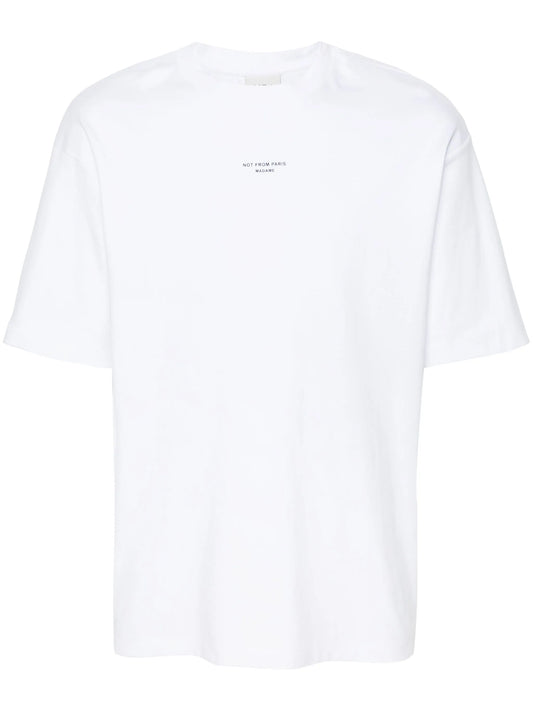 slogan-print cotton T-shirt