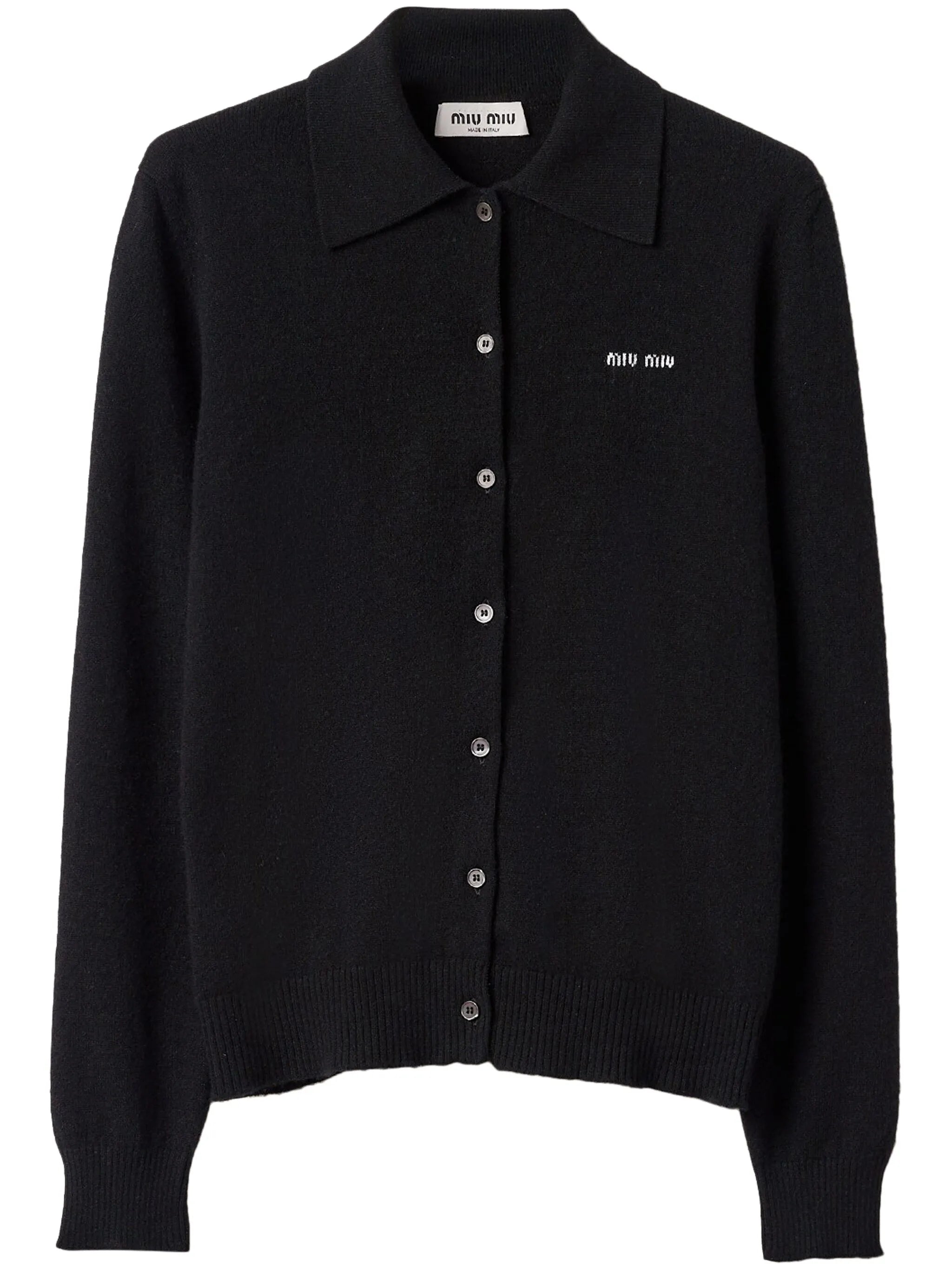 intarsia-knit logo cardigan