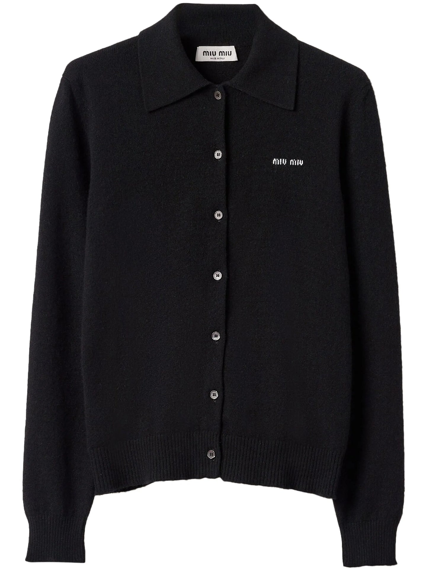 intarsia-knit logo cardigan