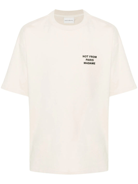 Slogan crew-neck T-shirt