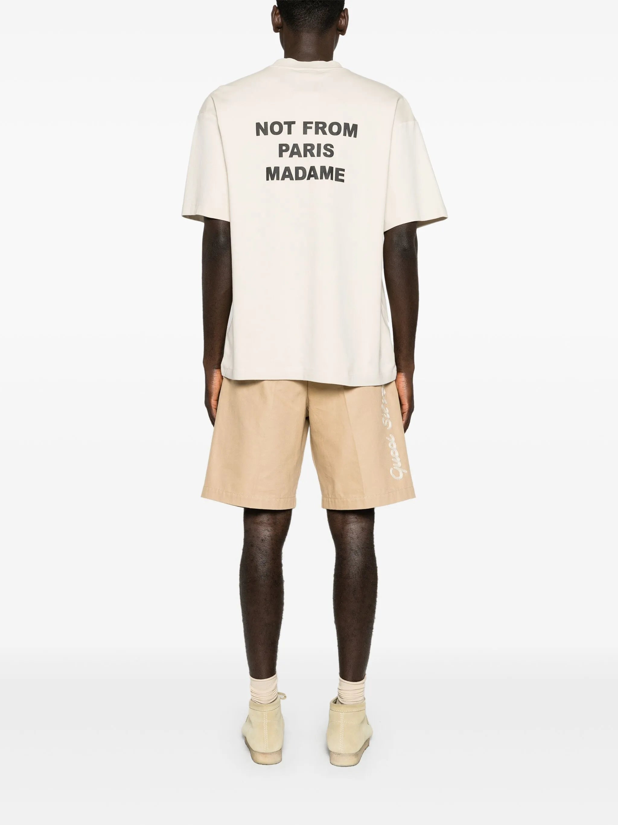 Slogan crew-neck T-shirt