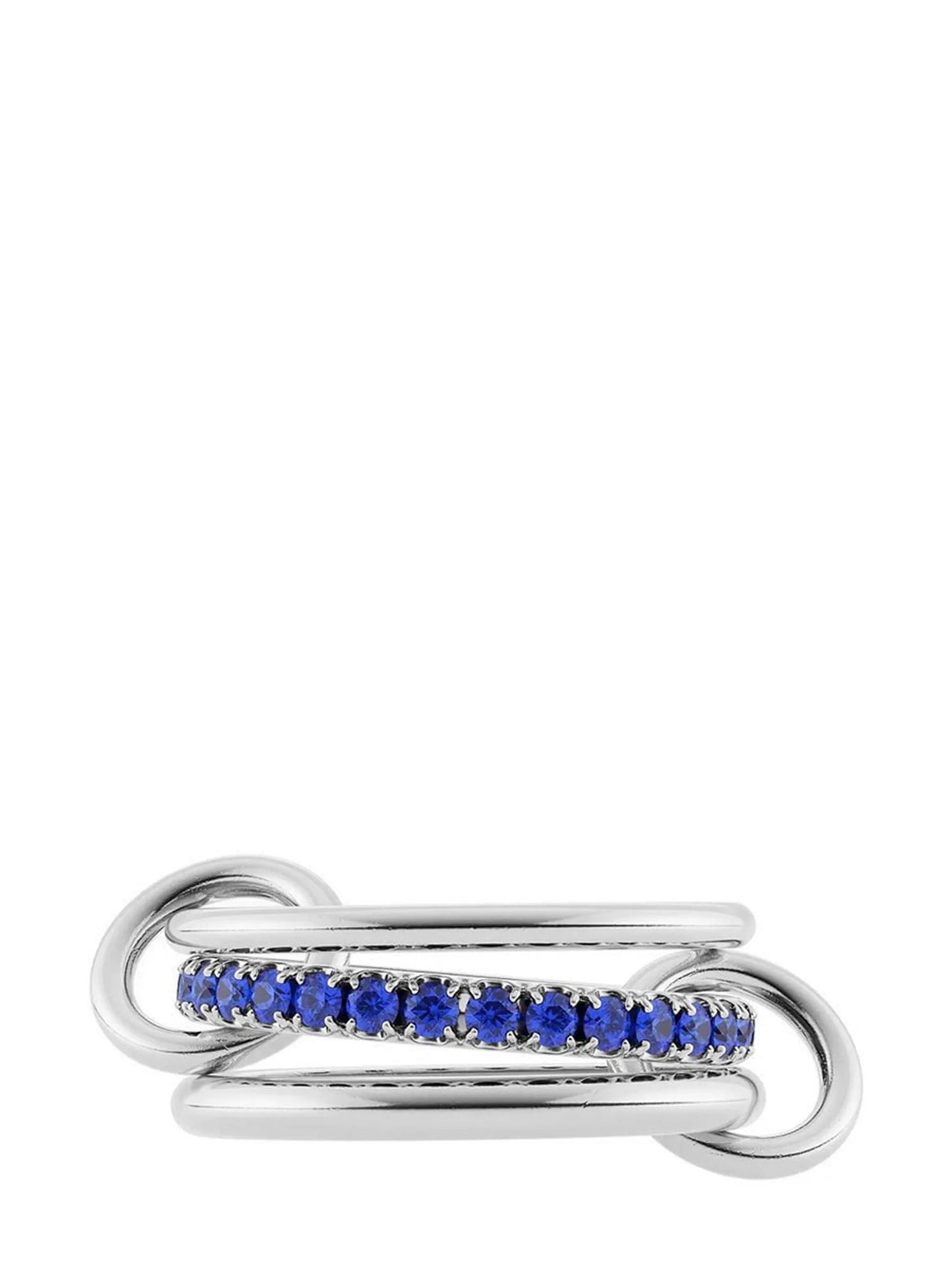 sterling silver Petunia sapphire ring