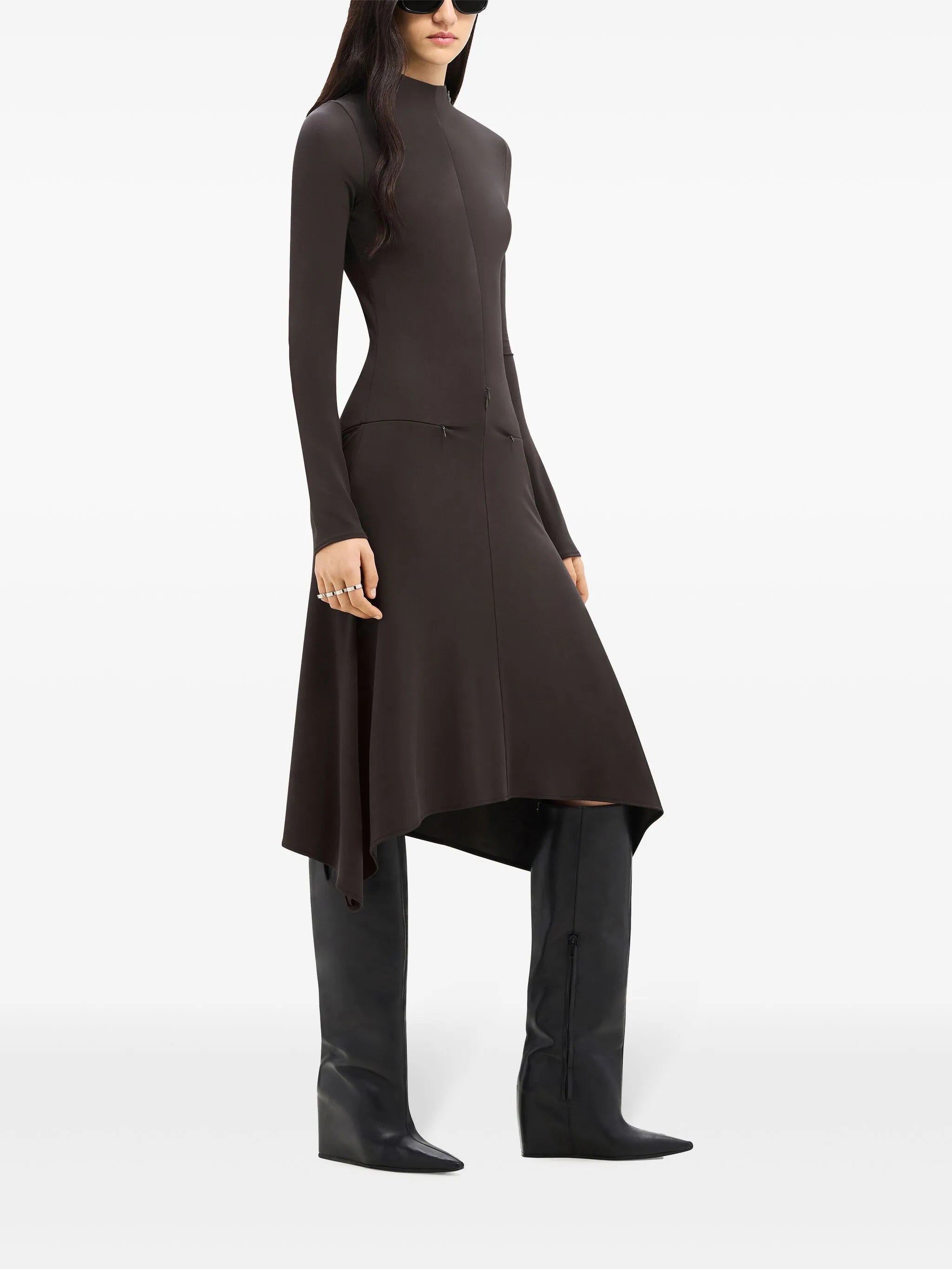 Volcano jersey midi dress