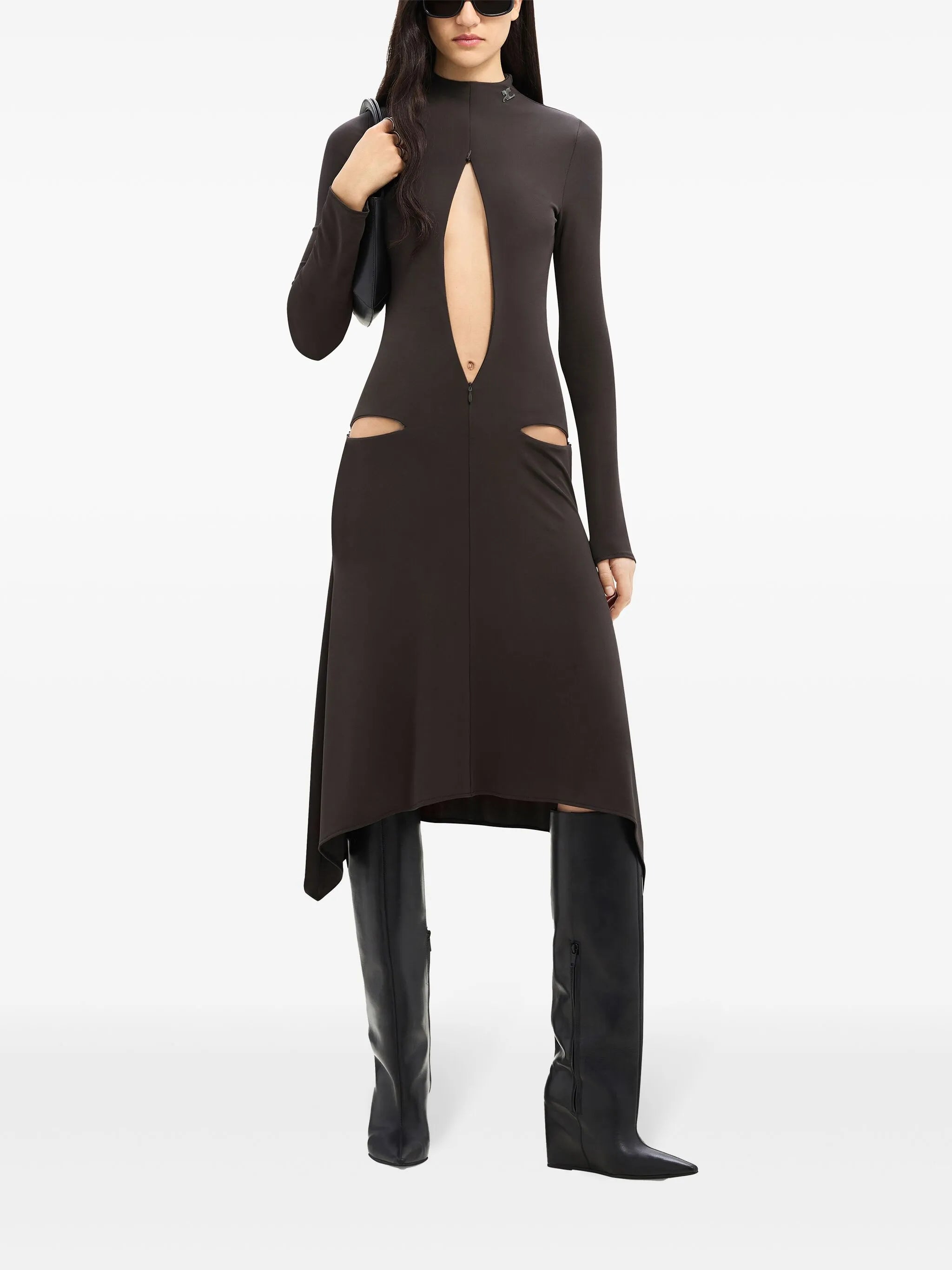 Volcano jersey midi dress
