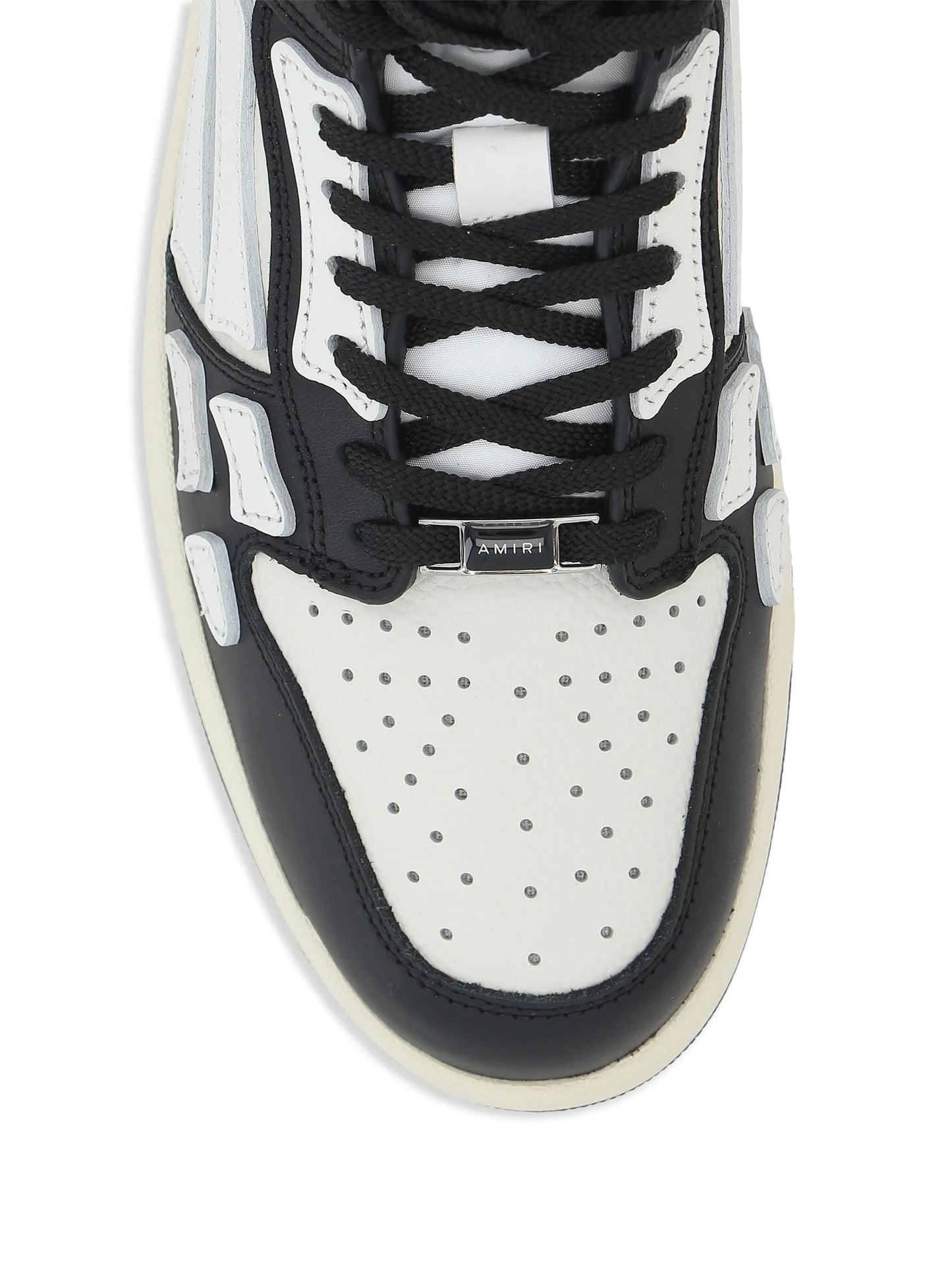 Skel panelled leather sneakers