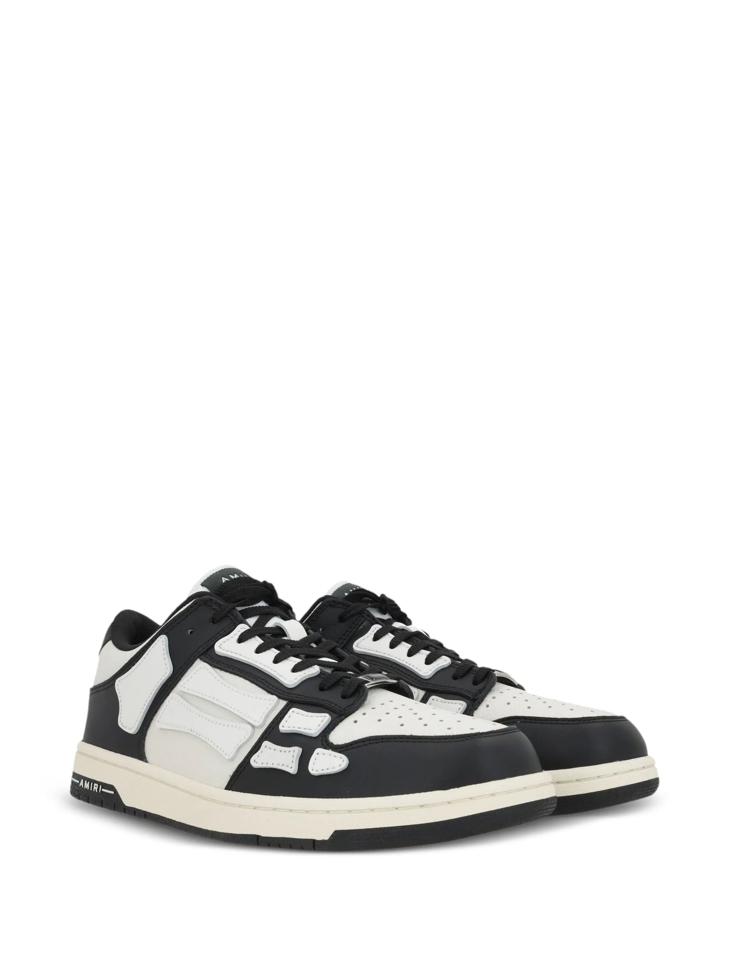 Skel panelled leather sneakers