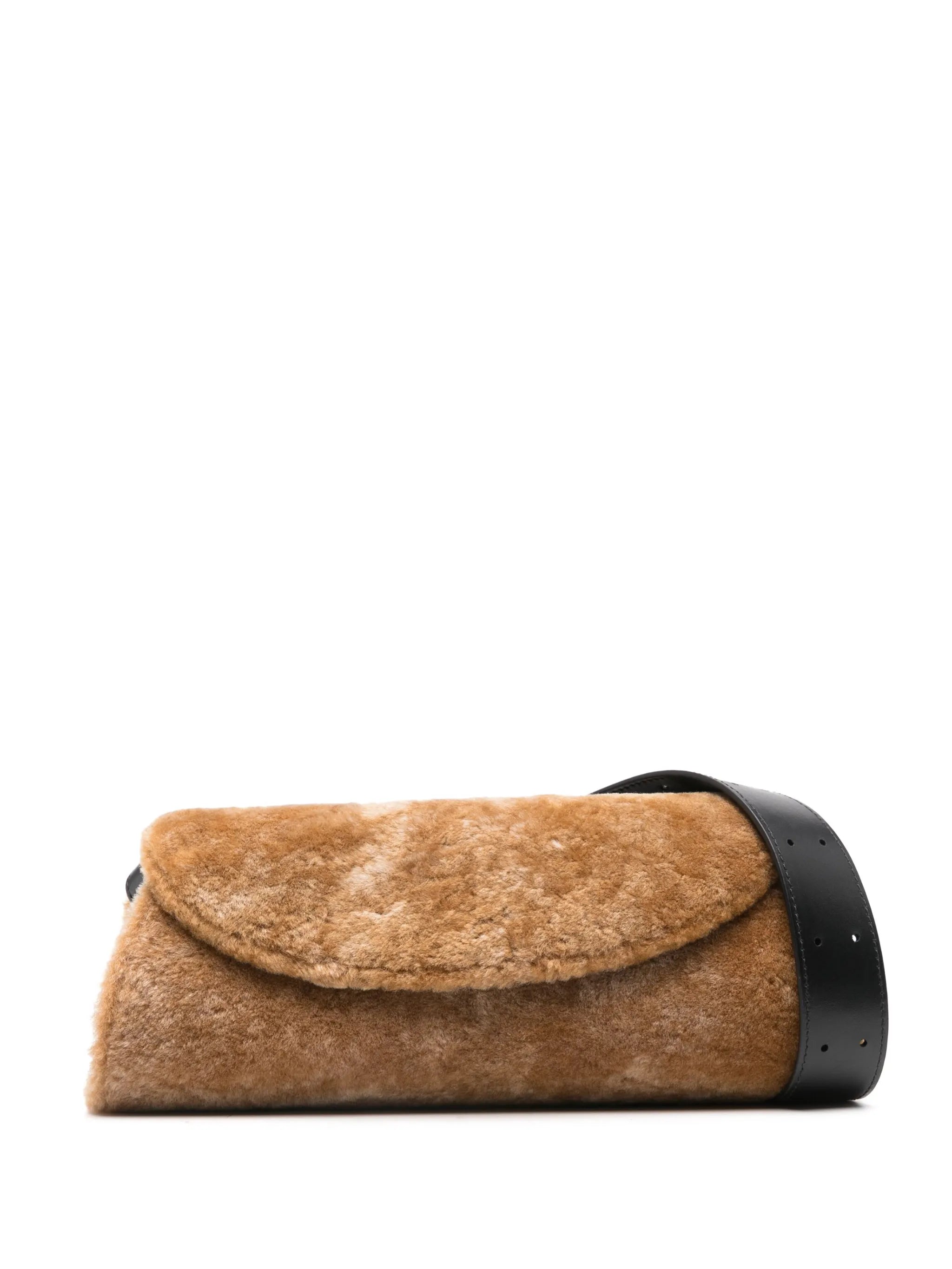 small Cannolo shearling shoulder bag