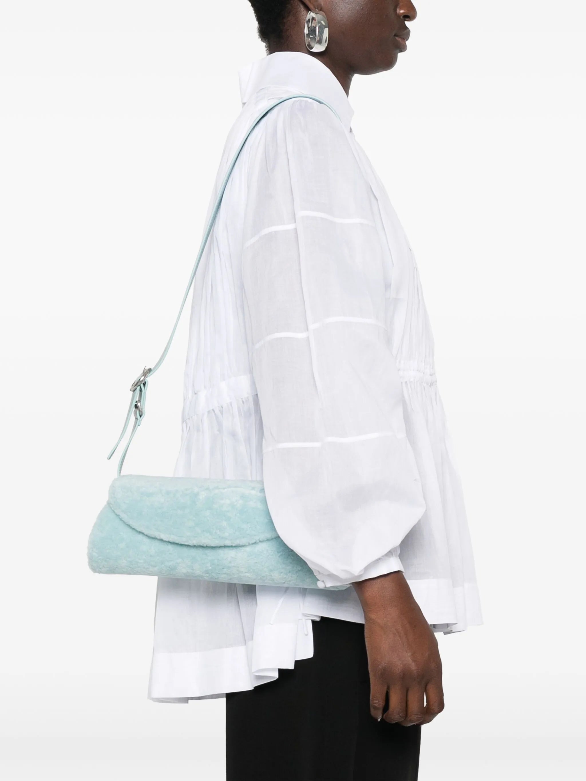 small Cannolo shearling shoulder bag