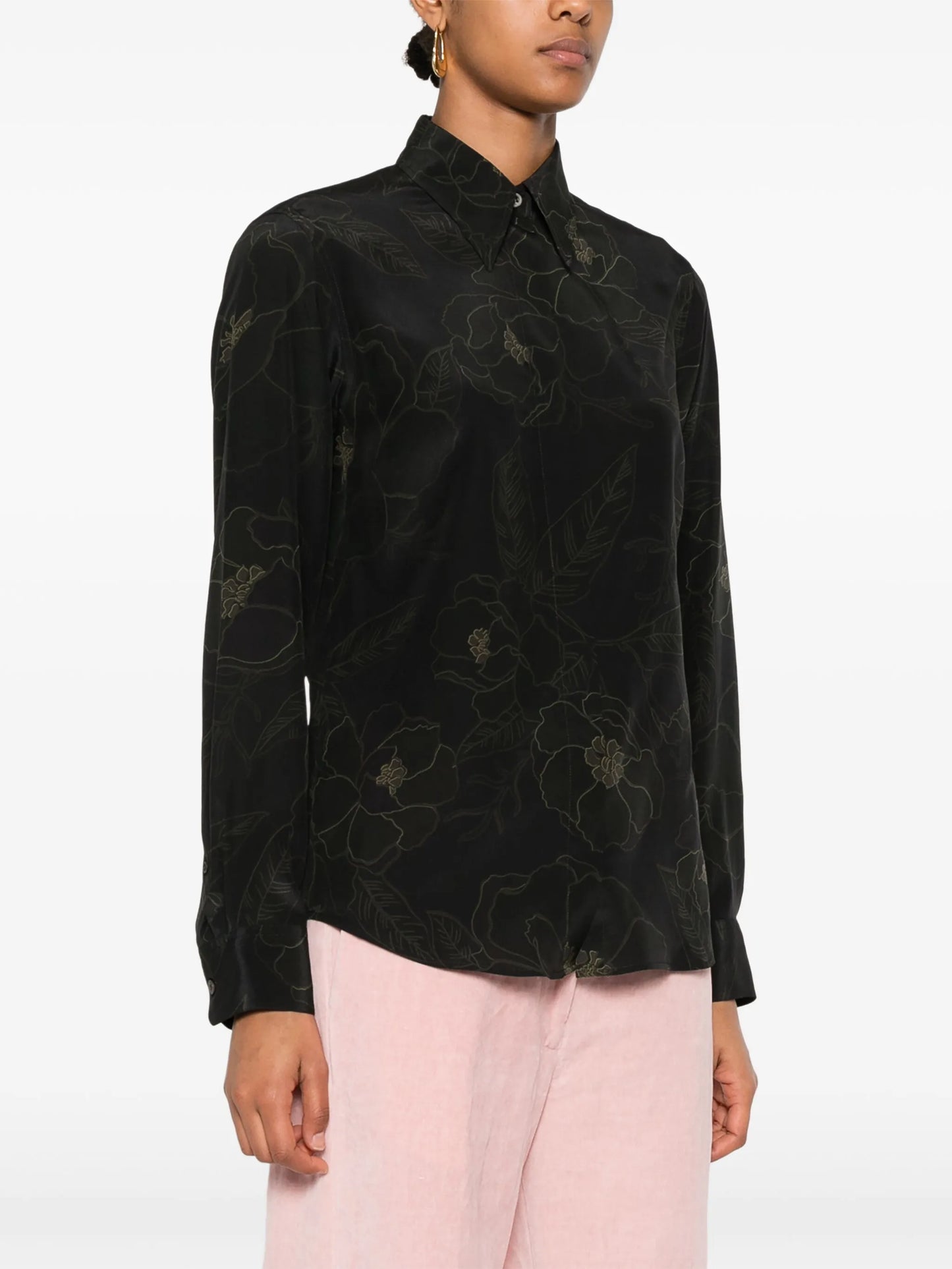 floral-print shirt