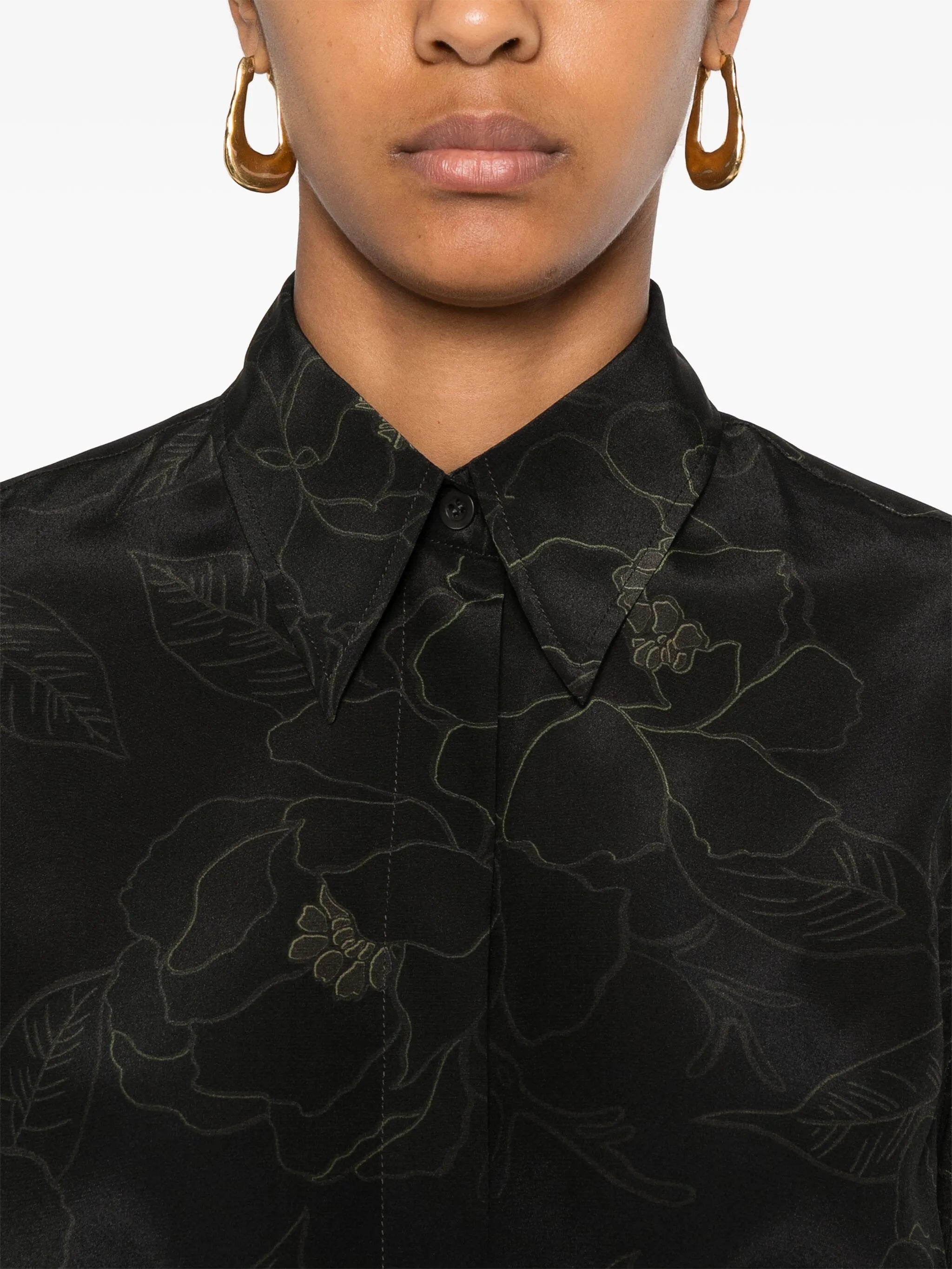 floral-print shirt