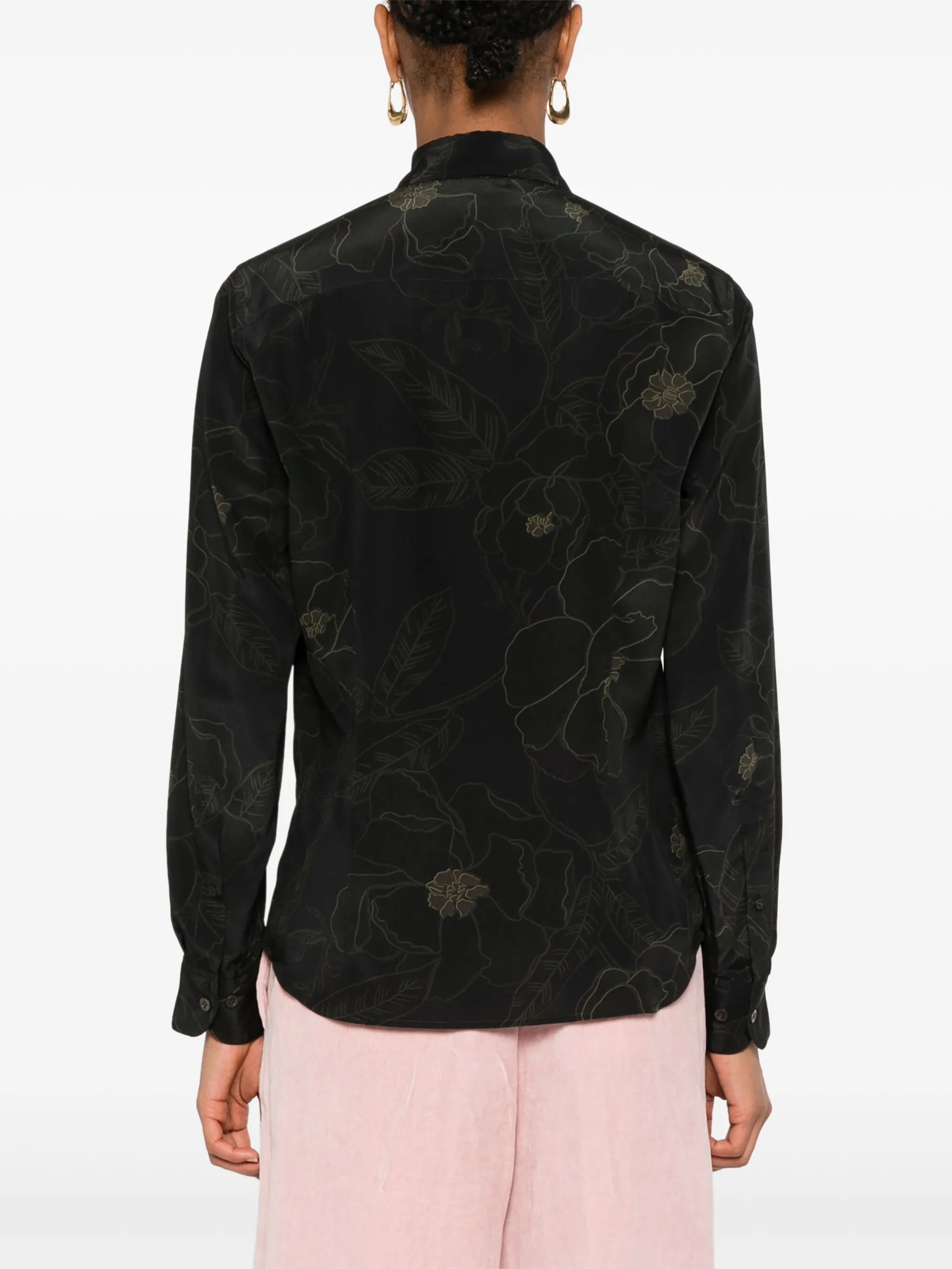 floral-print shirt