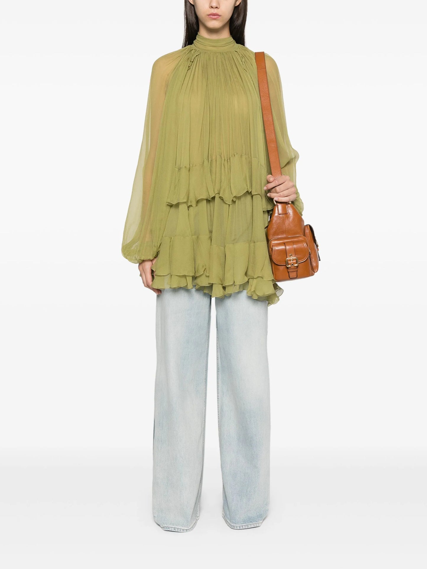 high-rise wide-leg jeans