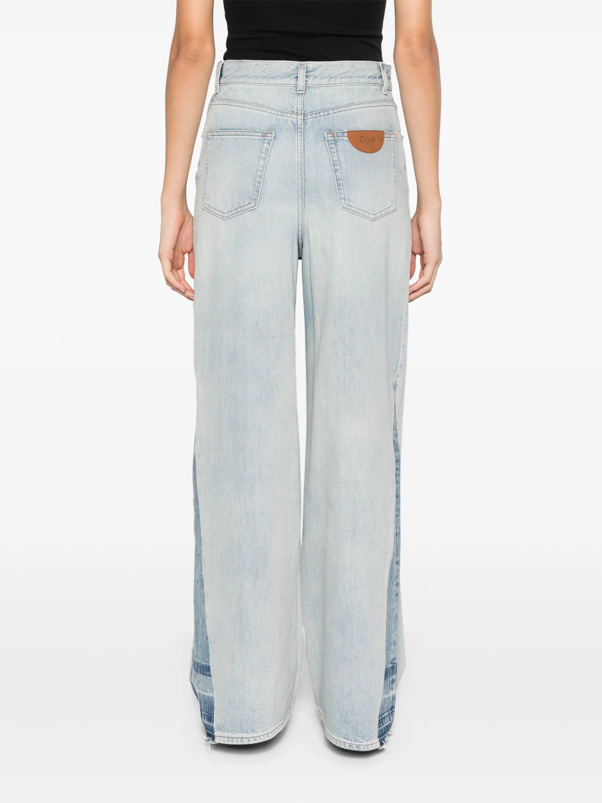 high-rise wide-leg jeans