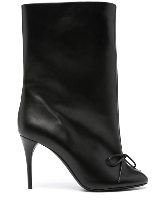 100mm bow-detailed boots