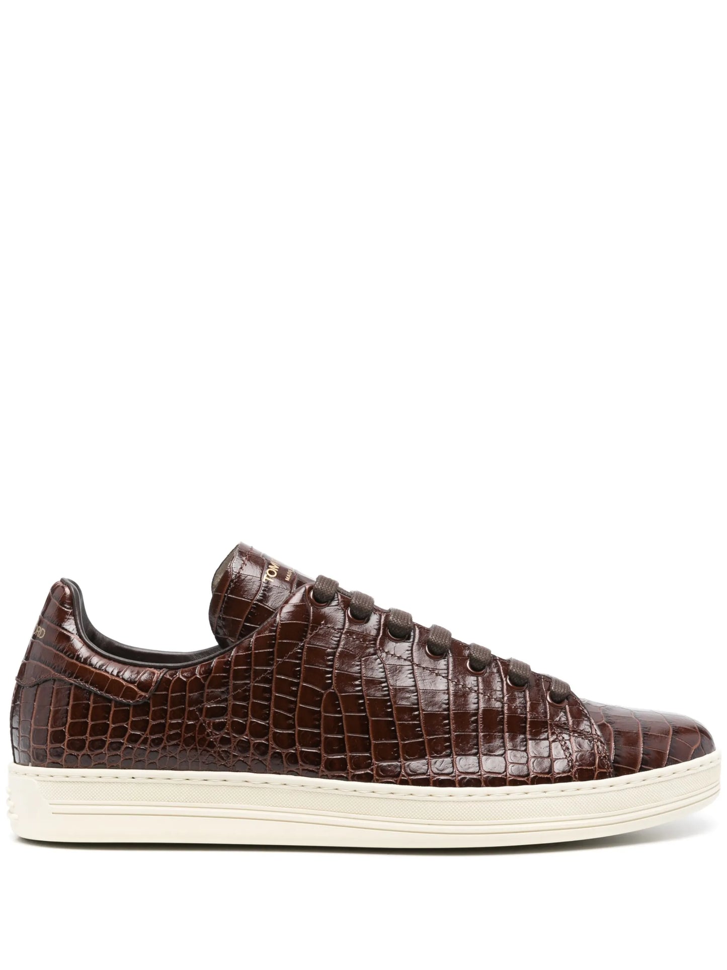 croc-embossed sneakers