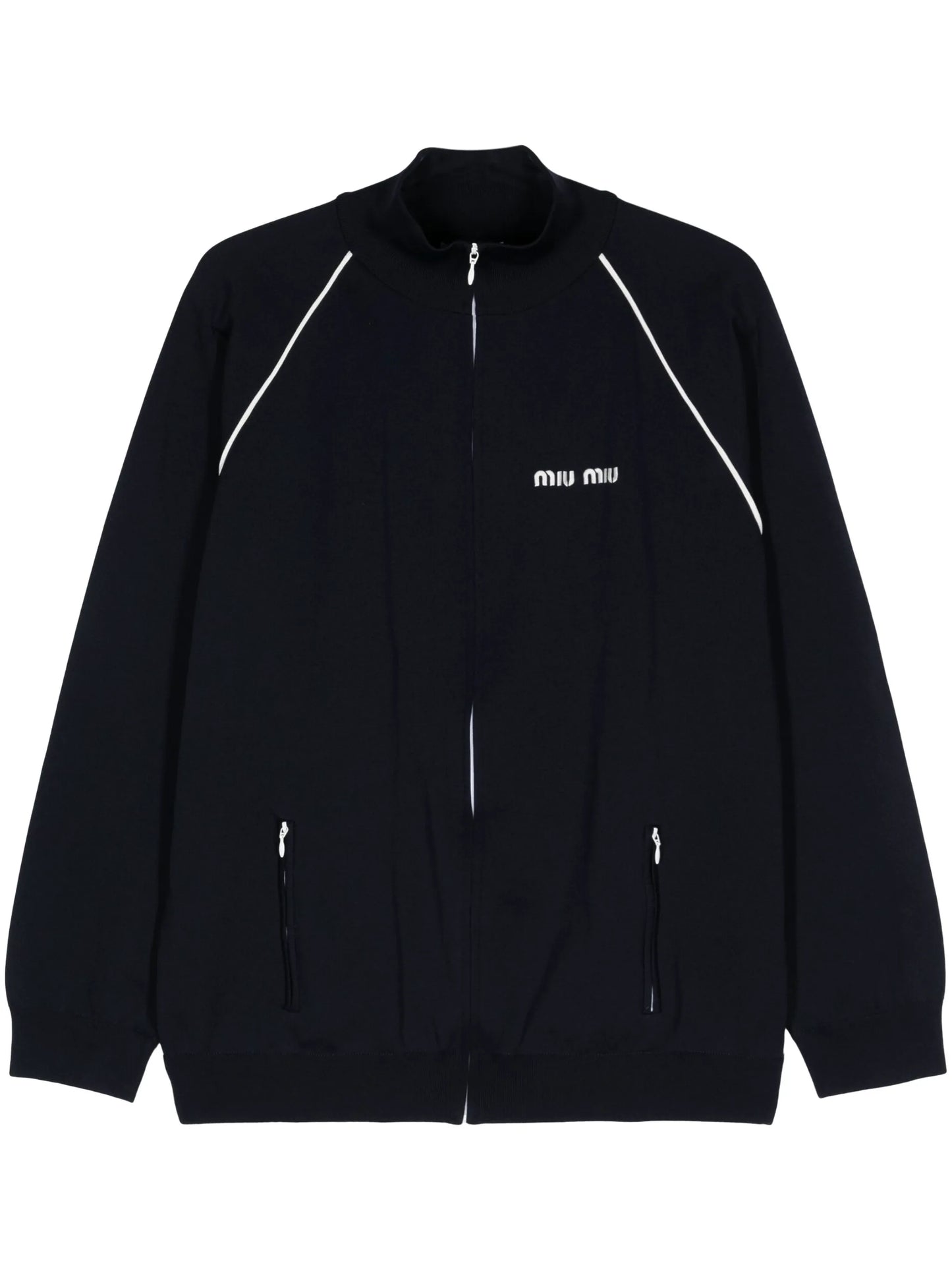 logo-embroidered bomber jacket