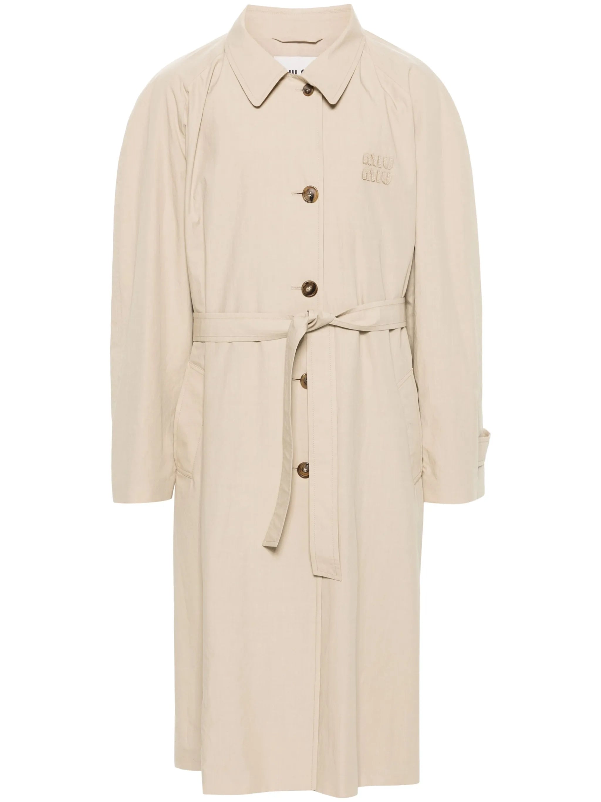 logo-appliqué long coat