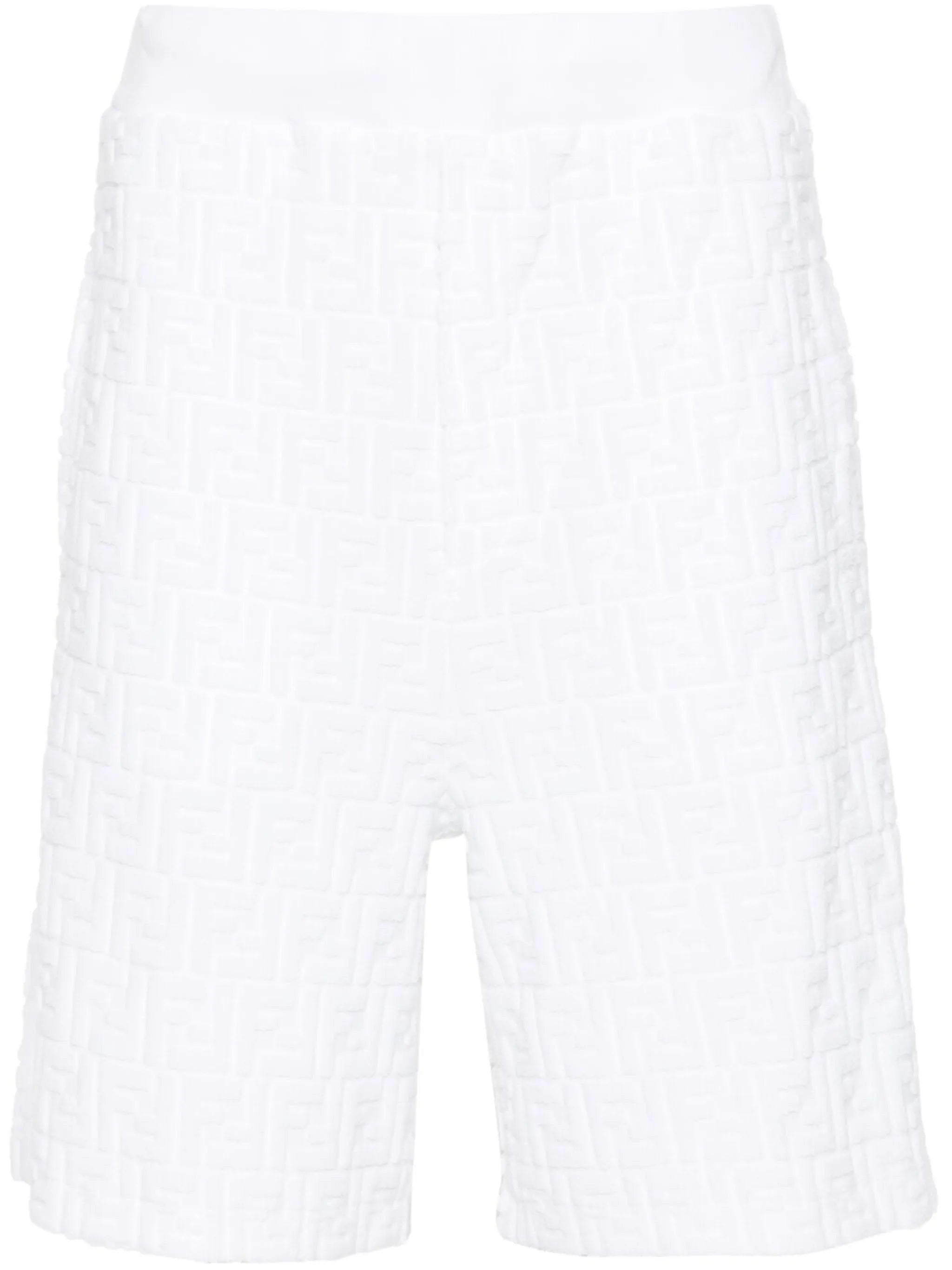 FF-motif terry bermuda shorts