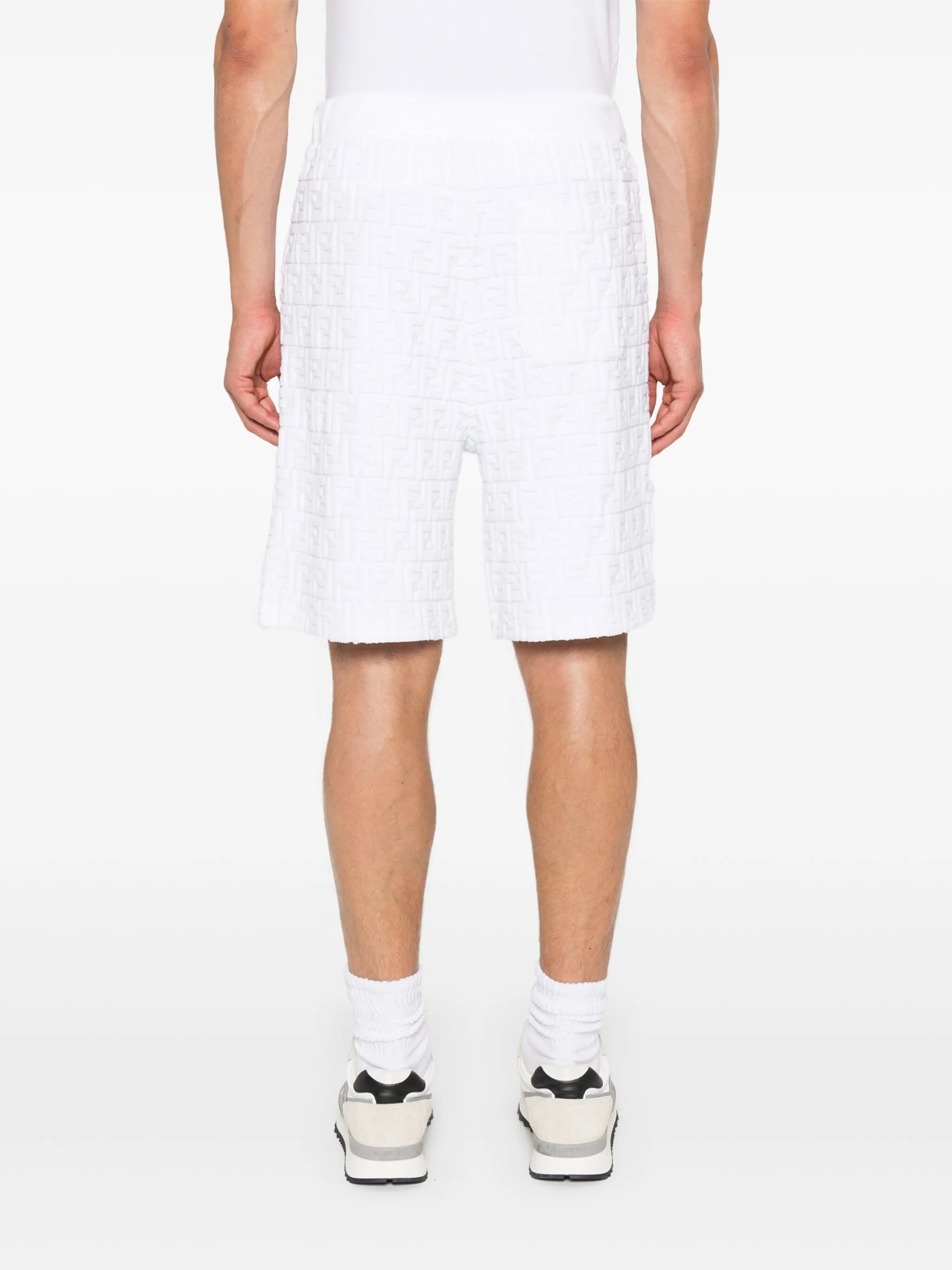 FF-motif terry bermuda shorts