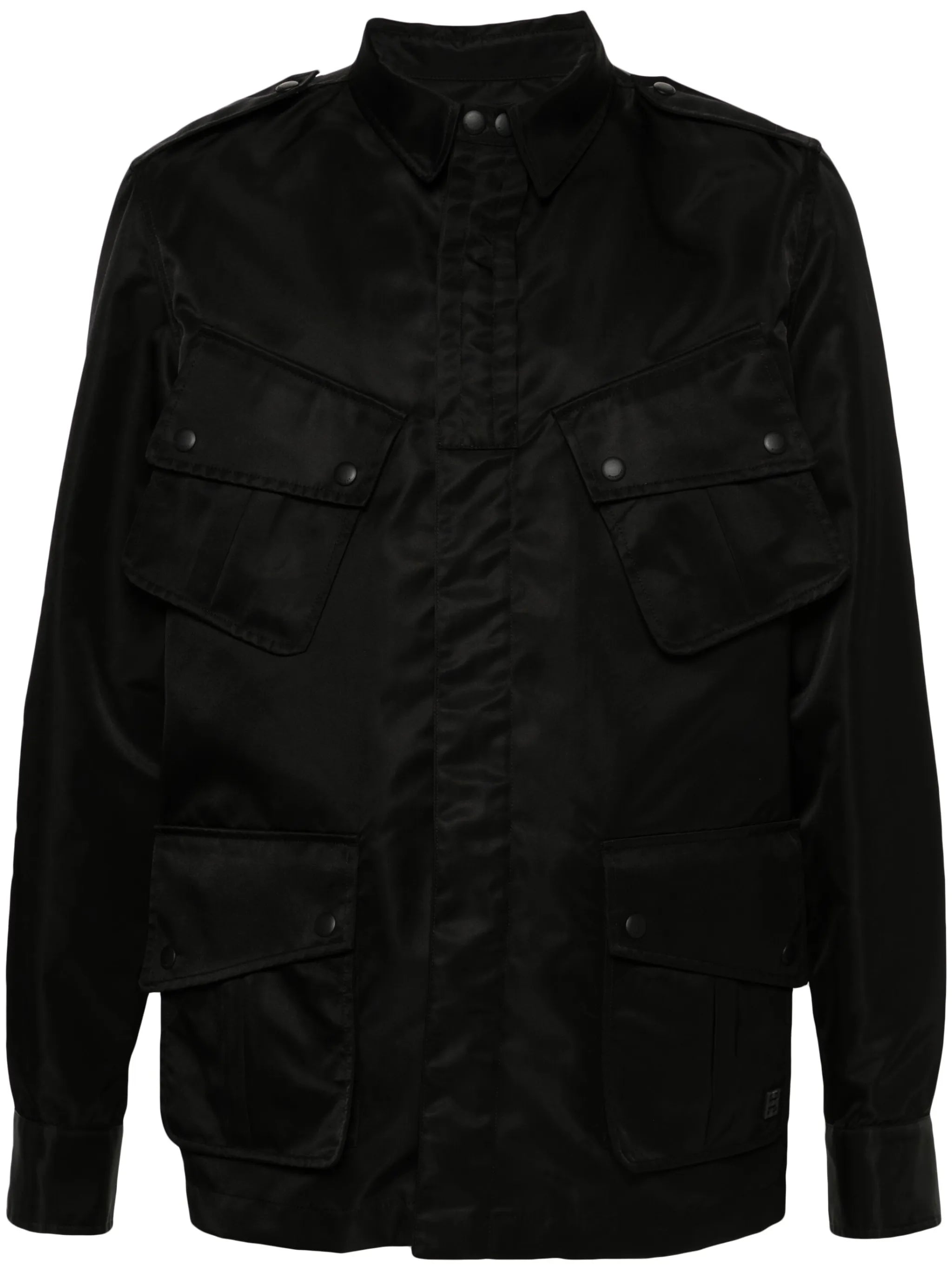 logo-appliqué shirt jacket