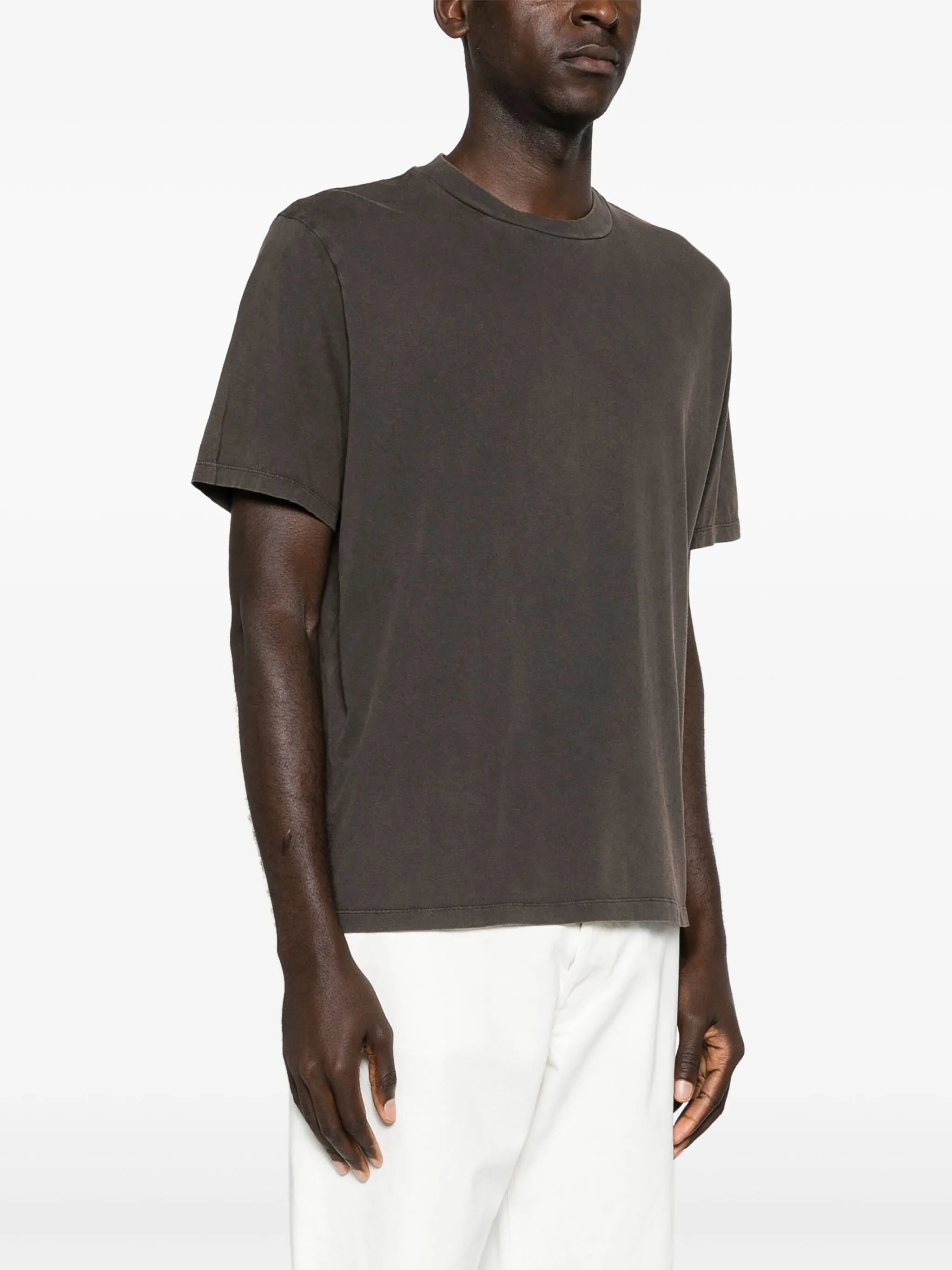 drop-shoulder cotton T-shirt