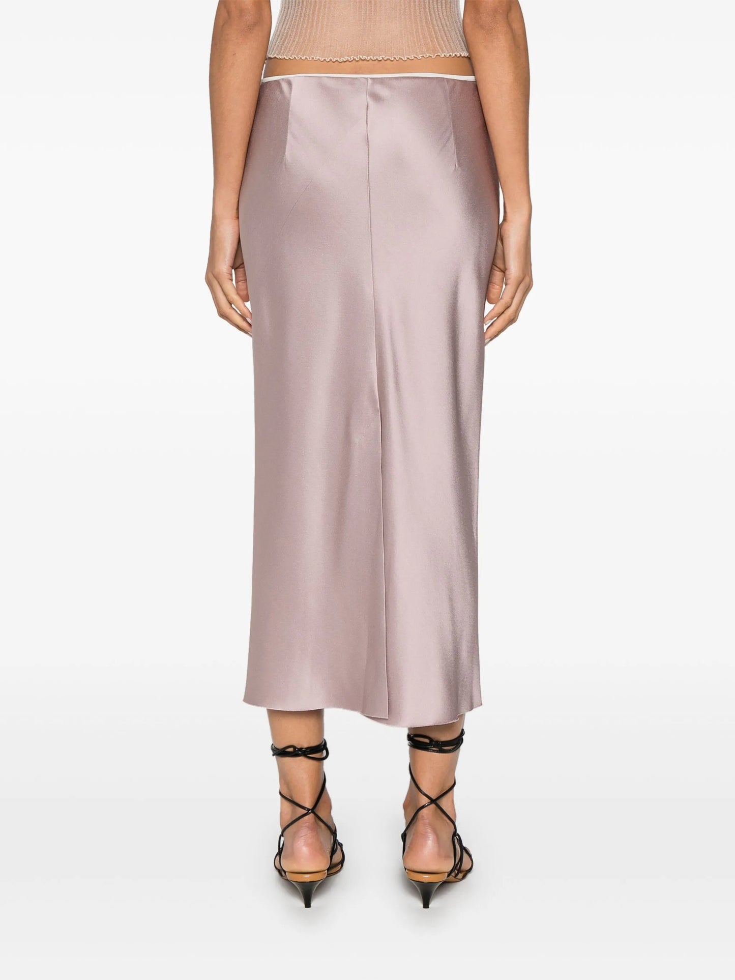 satin midi skirt