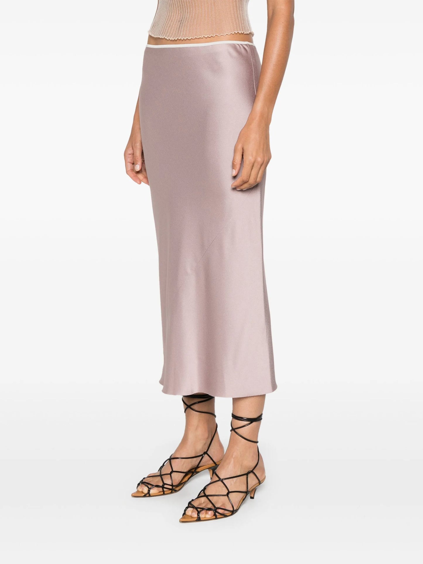 satin midi skirt