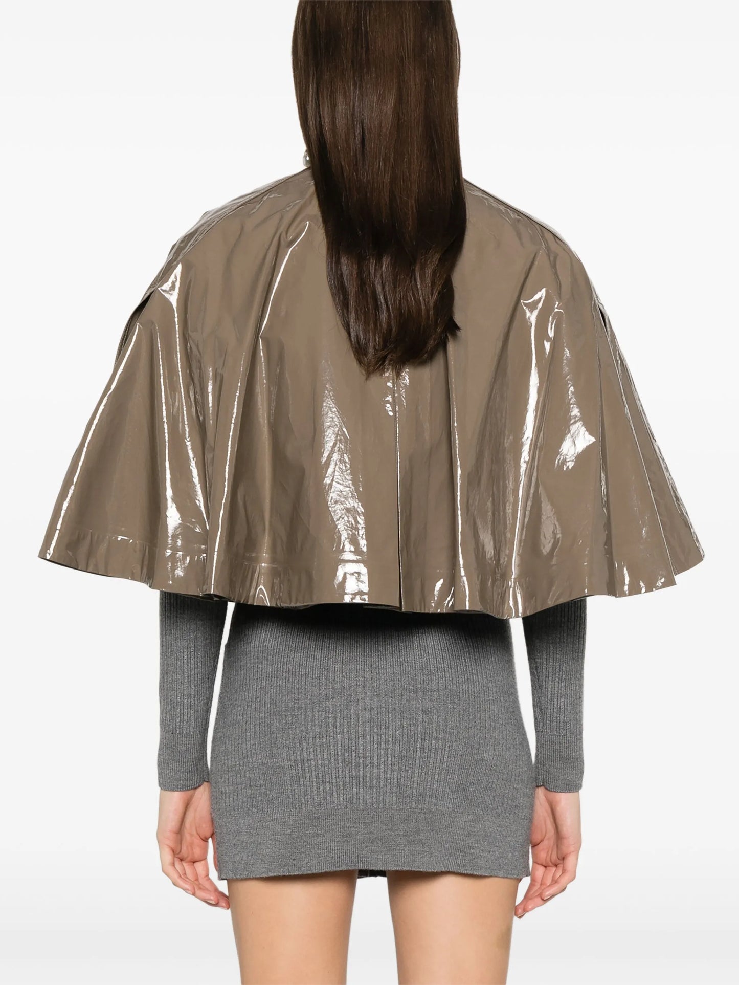 lacquered short cape
