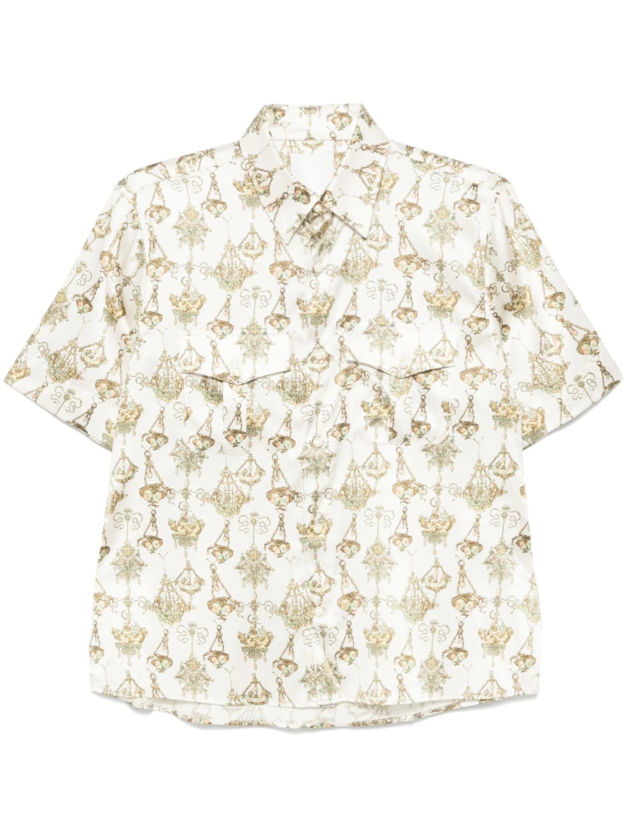 chandelier-print shirt