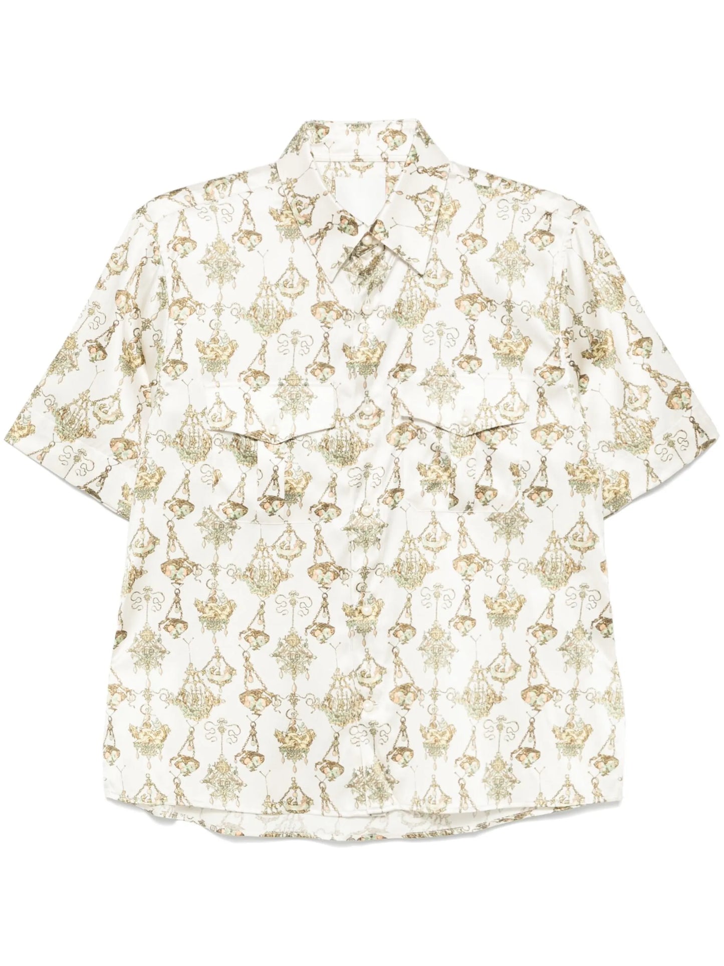 chandelier-print shirt