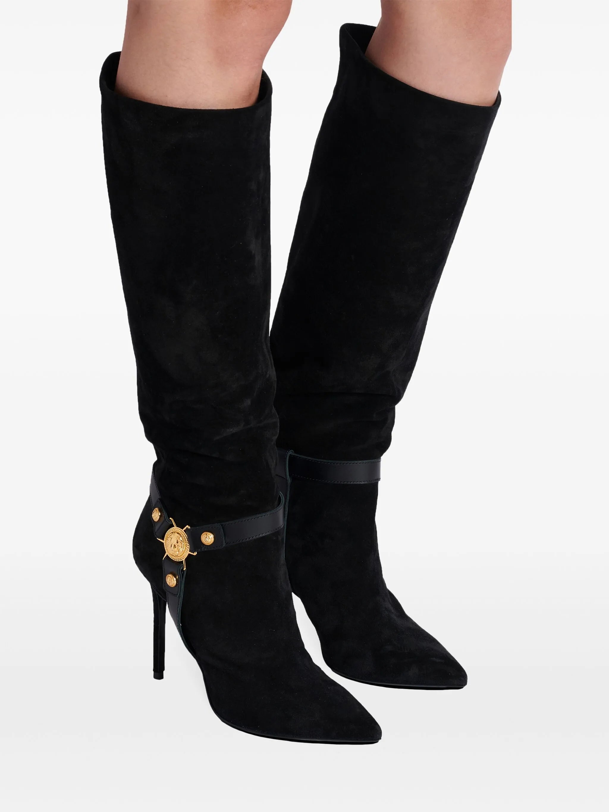 Eva 95mm suede biker boots