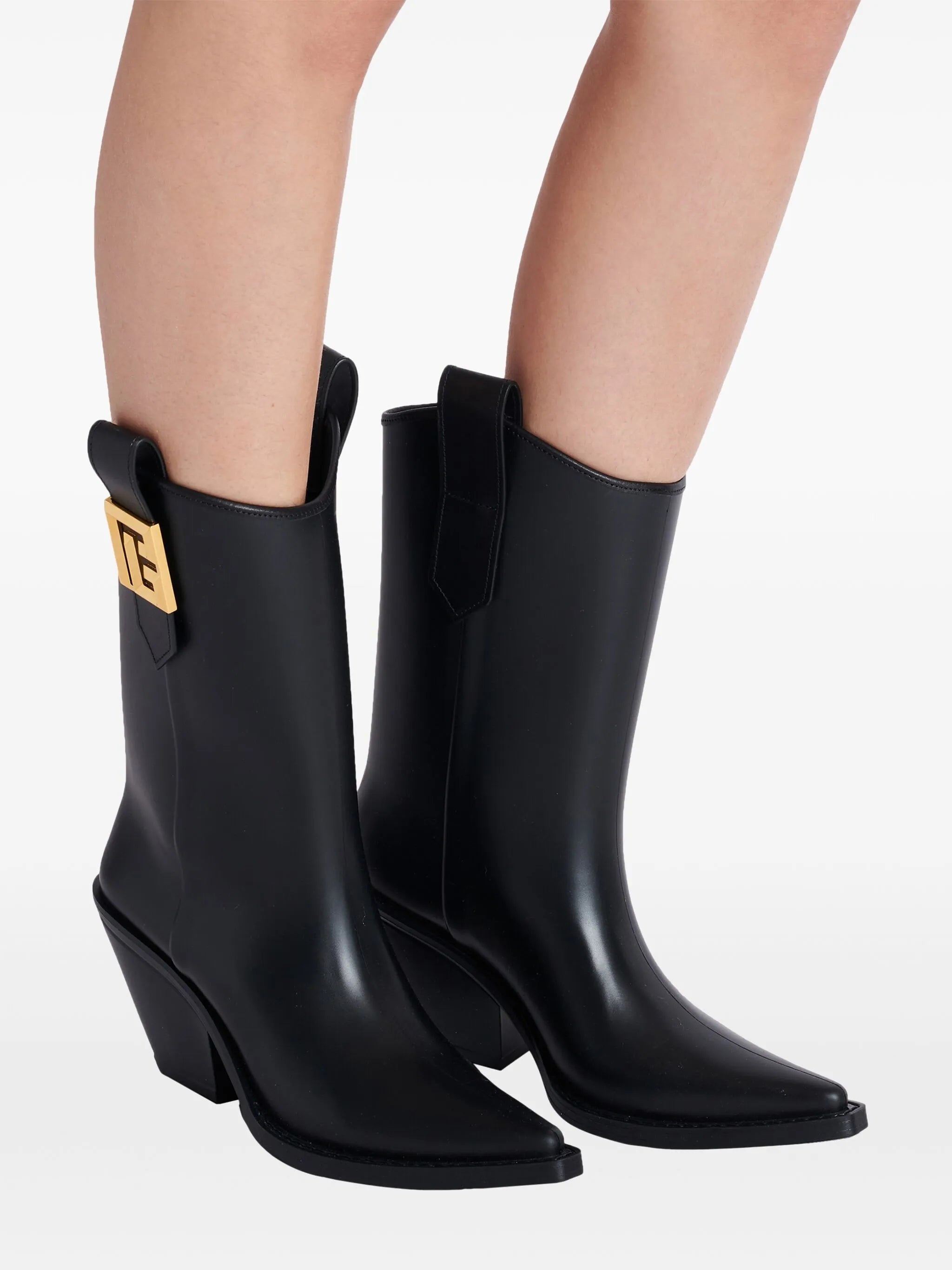 Tess 55mm logo-plaque boots