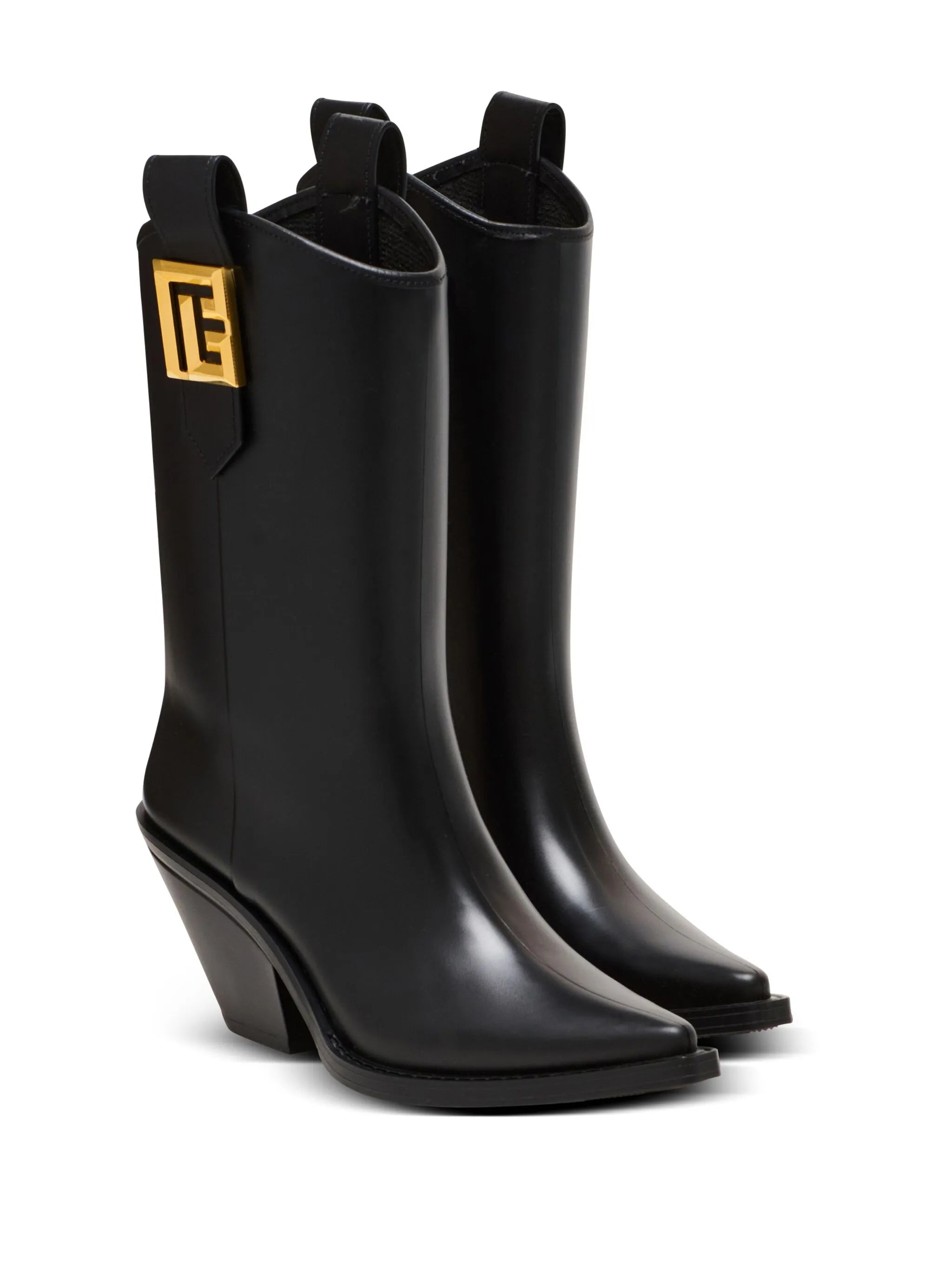 Tess 55mm logo-plaque boots