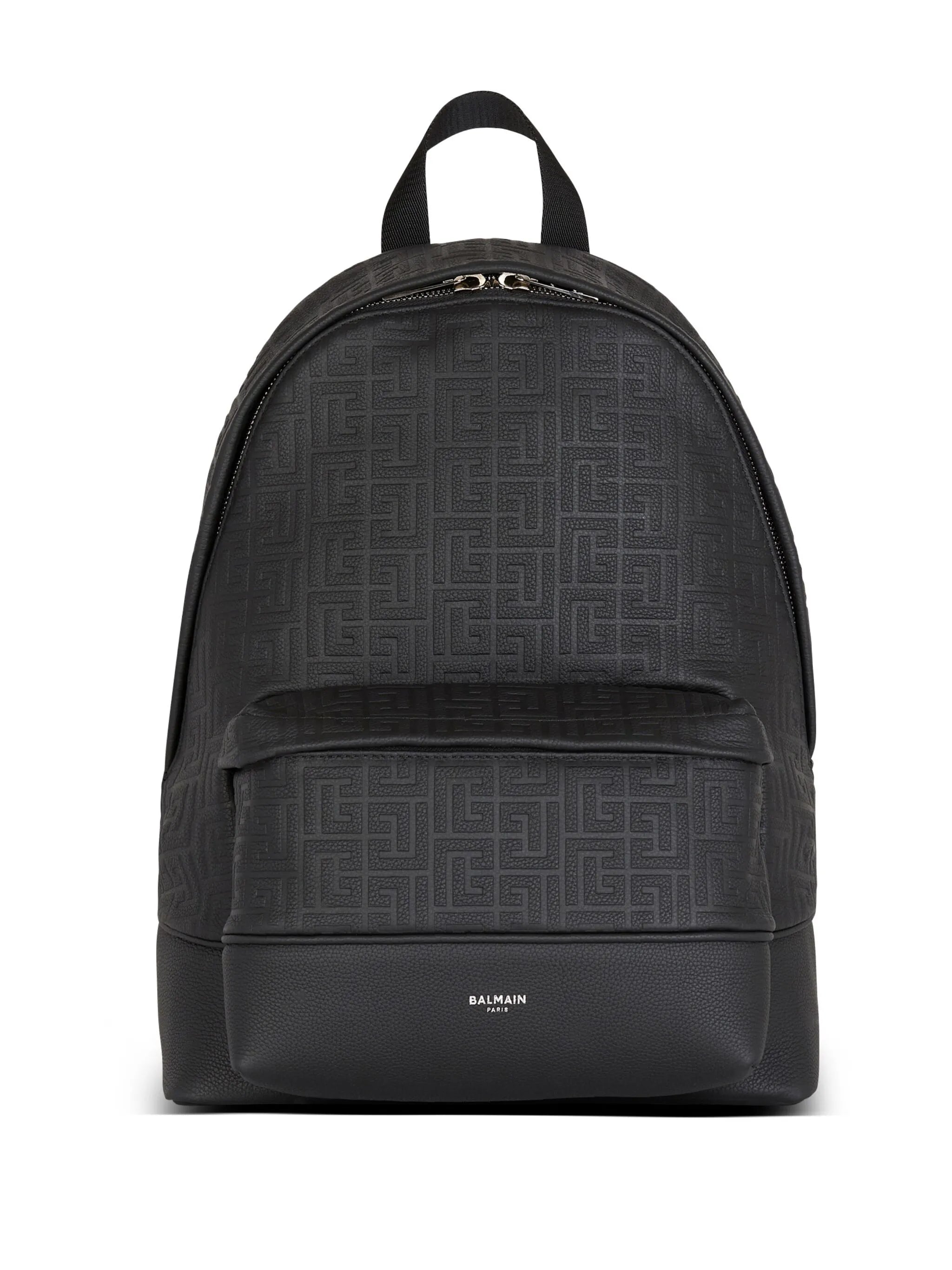 grained-effect leather backpack